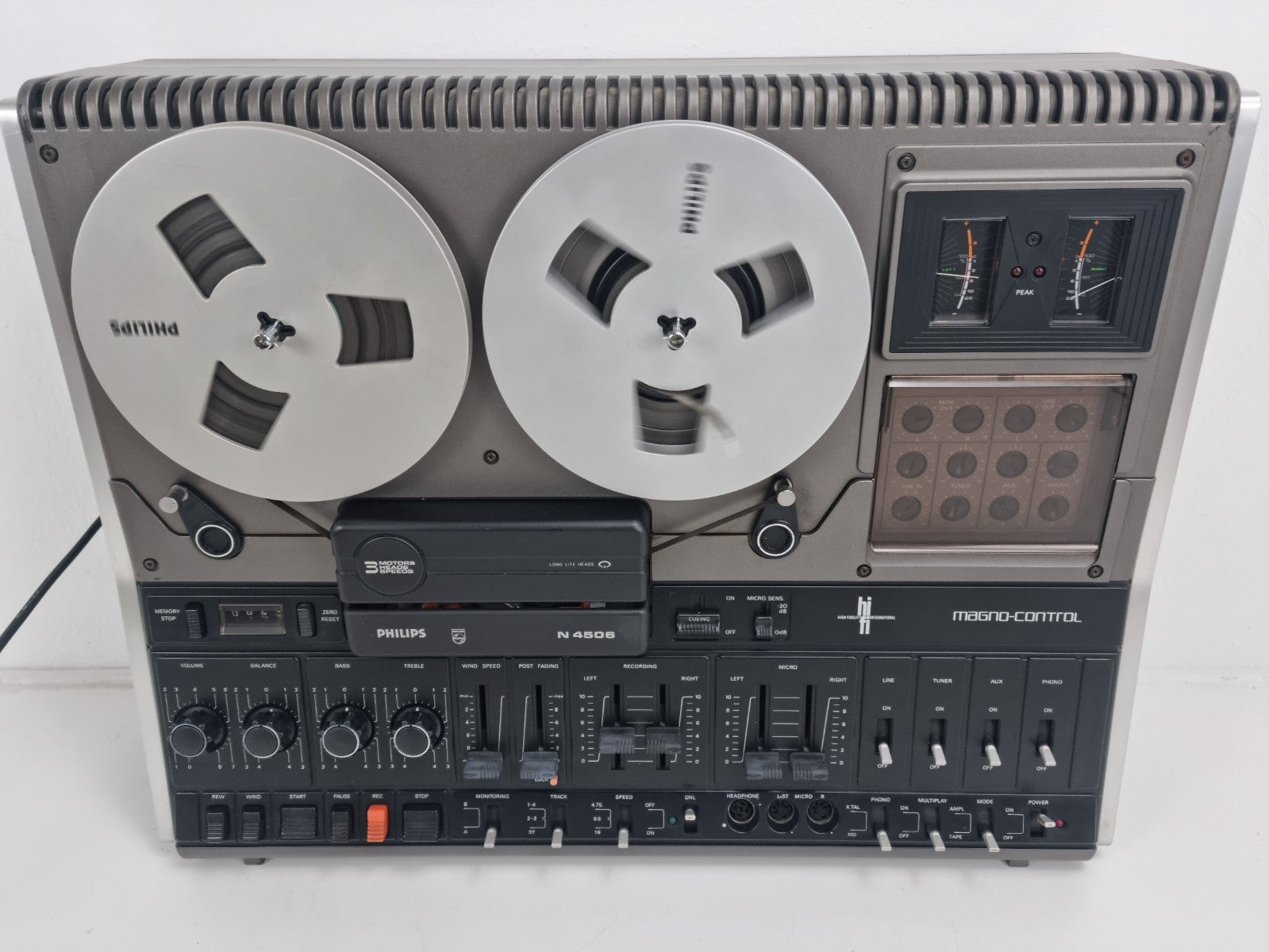 Philips N4506 - Stereo Tape Deck - With Dust Cover - Serviced/New belts