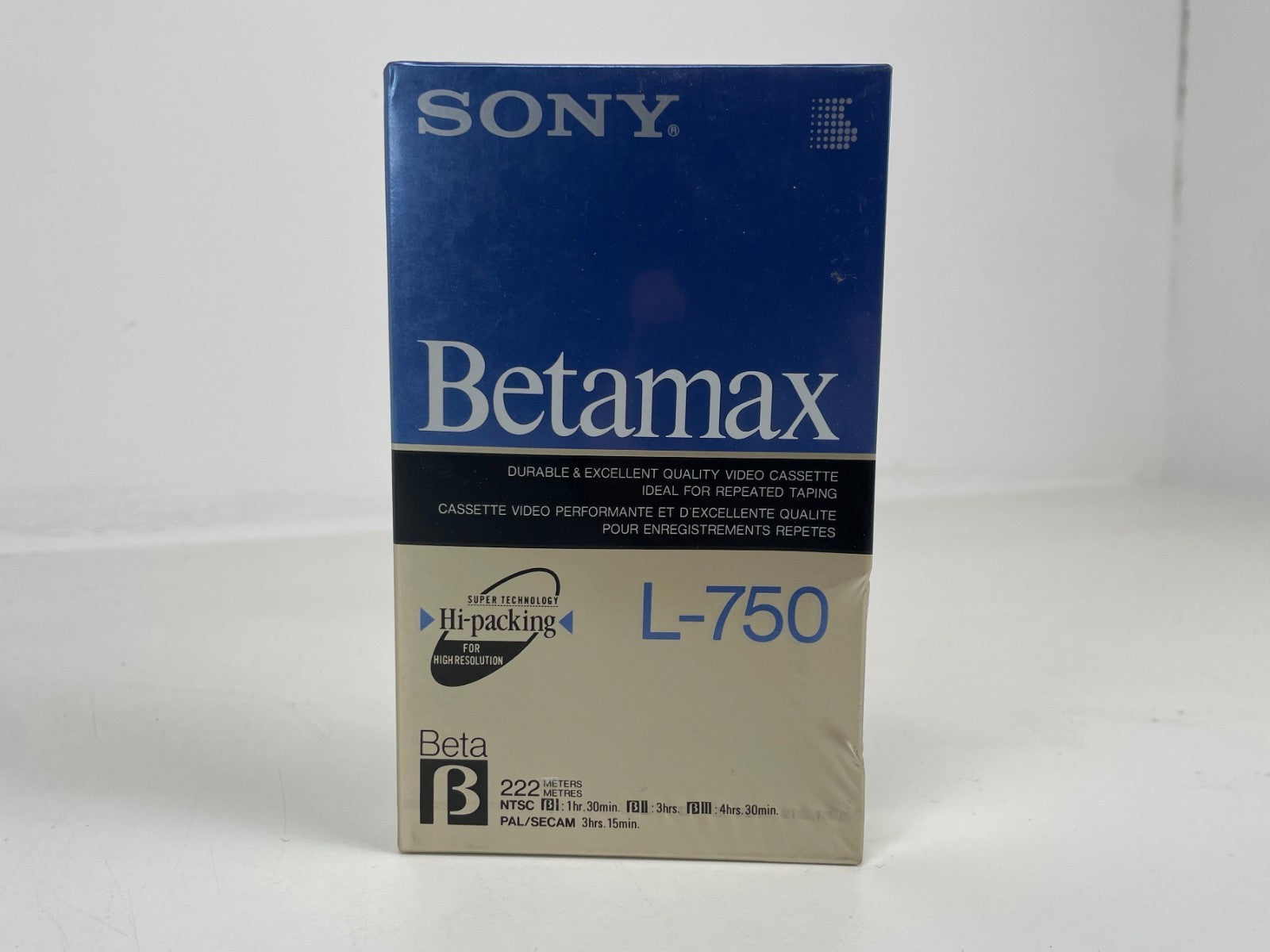 Sony Betamax L-750 Video Tape – NOS / New Old Stock – Sealed - Sold per 1 piece
