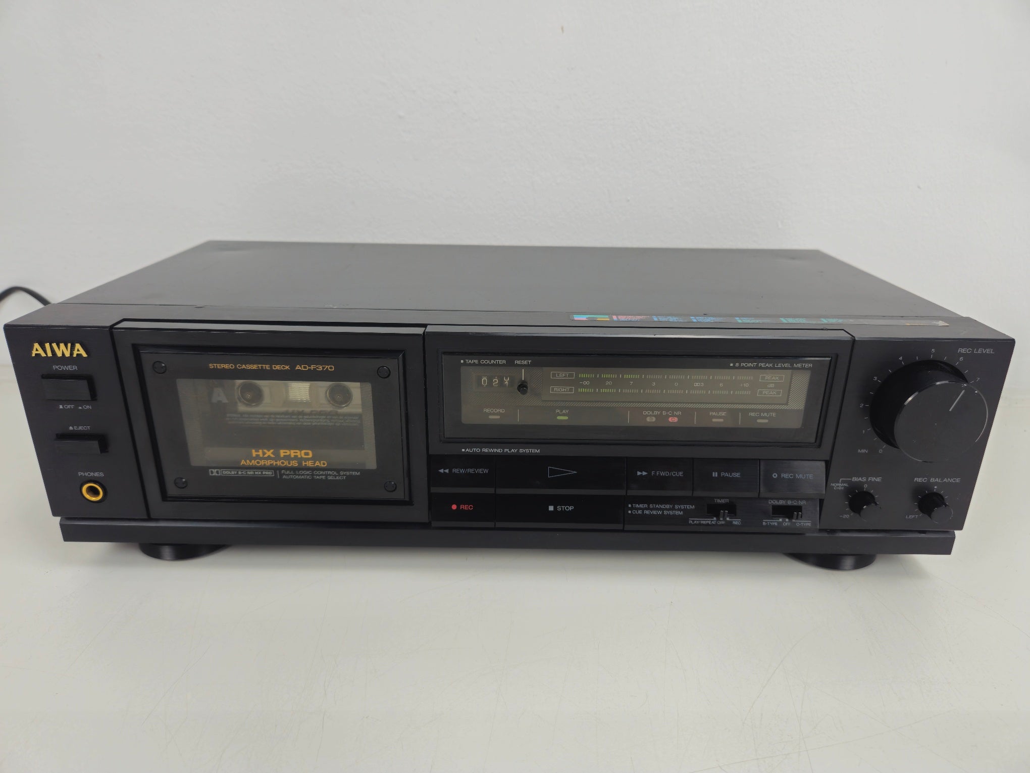 Aiwa - AD-F370 - Stereo Cassette Deck - New Belts