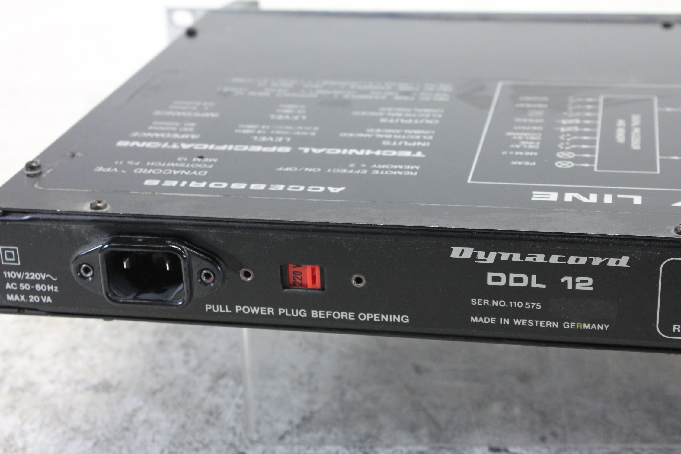 Dynacord DDL 12 Digital Delay effect unit - Needs service