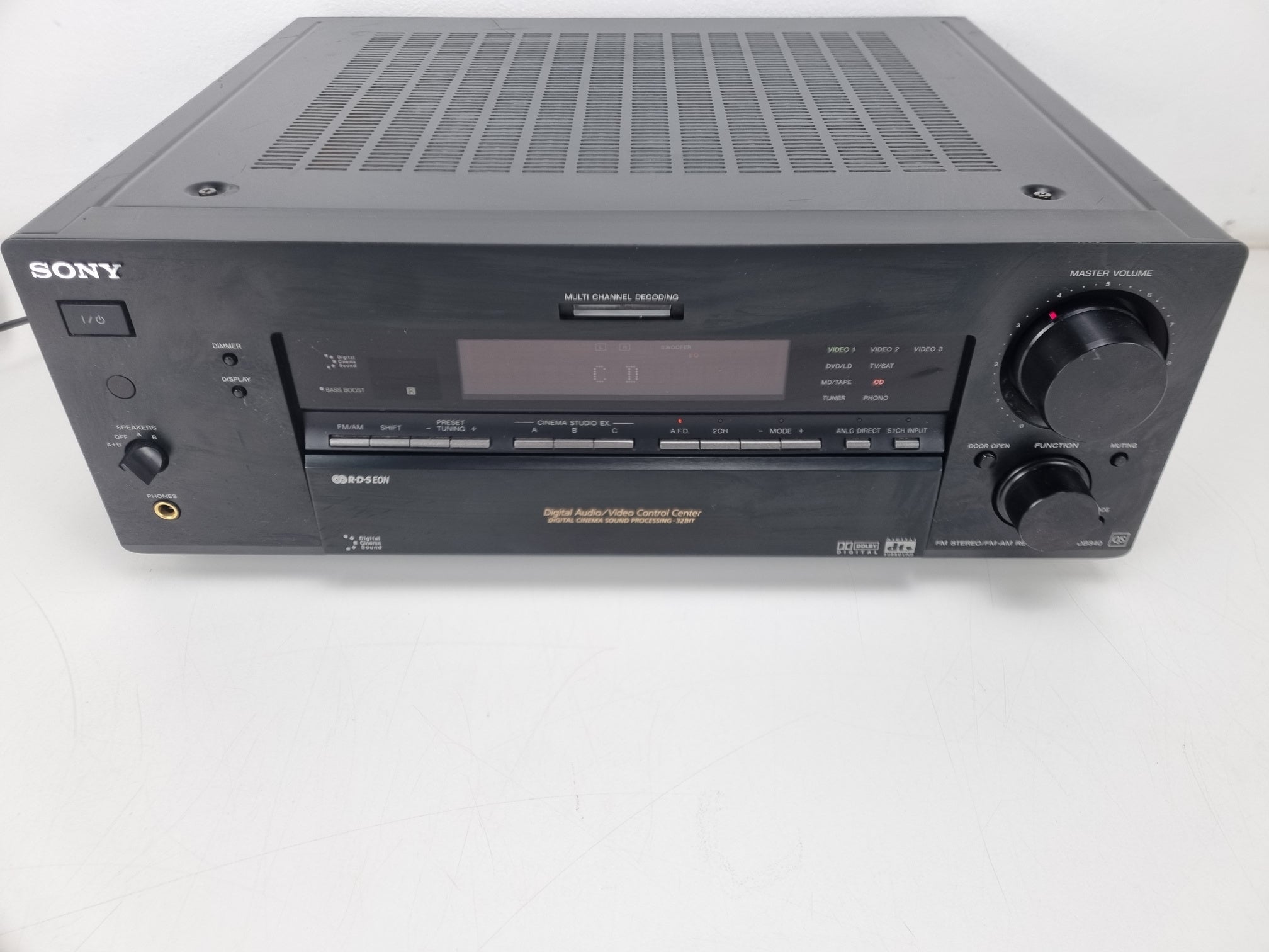 Sony STR-DB840 - FM-stereo/FM-AM-ontvanger - Werkt naar behoren - Coaxiale ingang is beschadigd