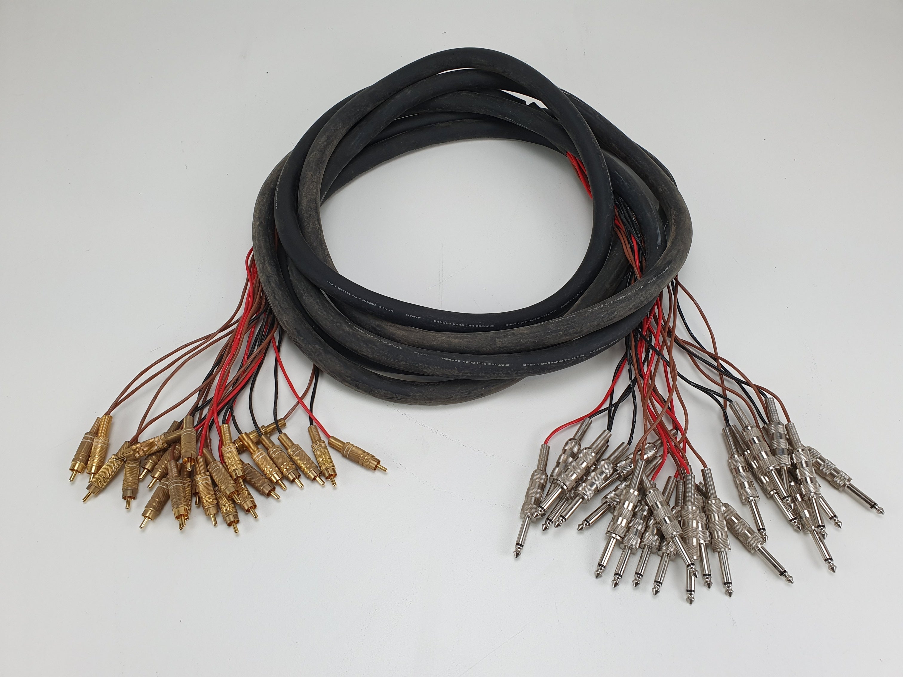 Mogami 2936 24-aderige multikabel - RCA naar mono jack - ca. 5 m - hoogwaardige studiokabel