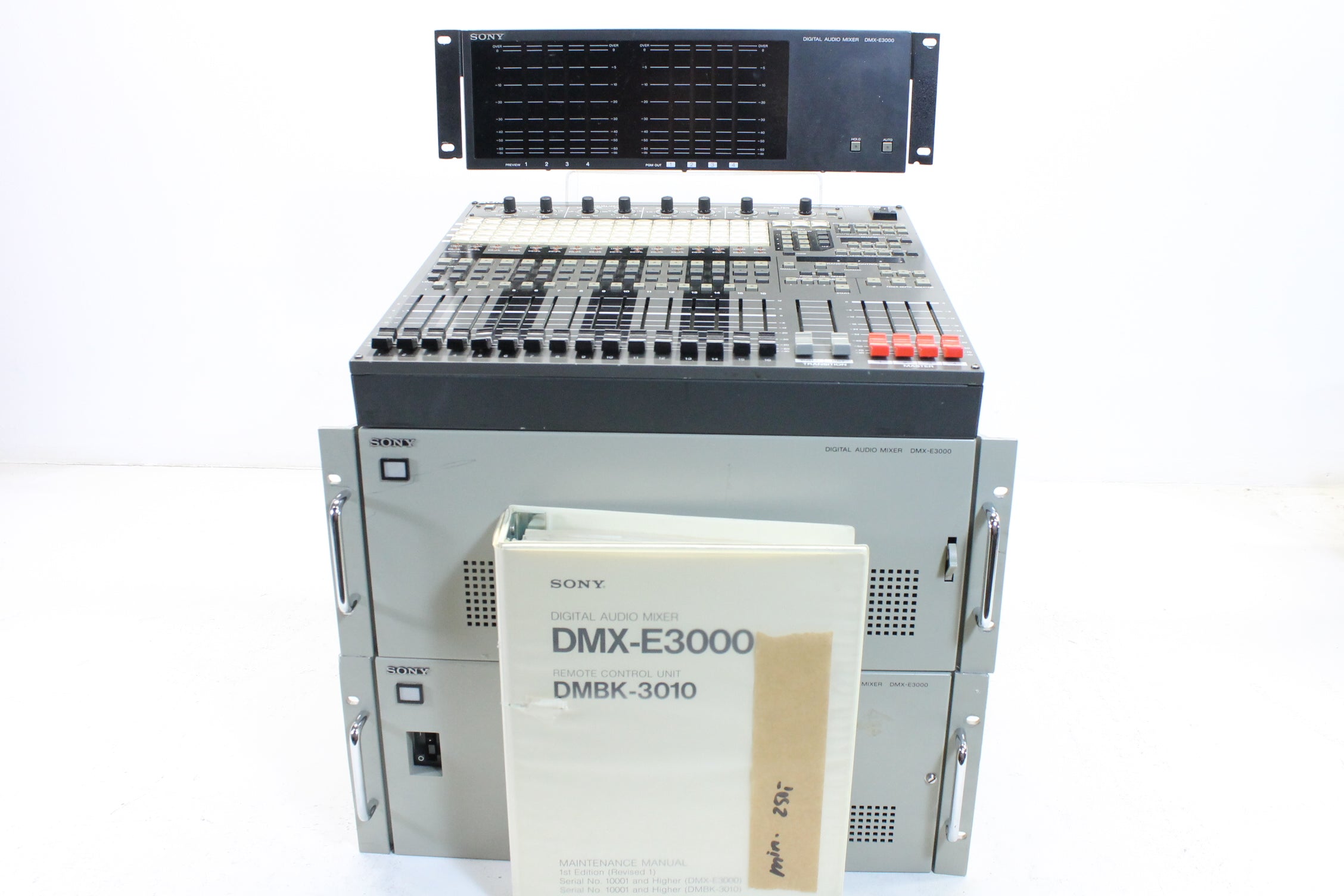 Sony Digital Audio Mixer DMX-E3000 with mainframe and Service Manual