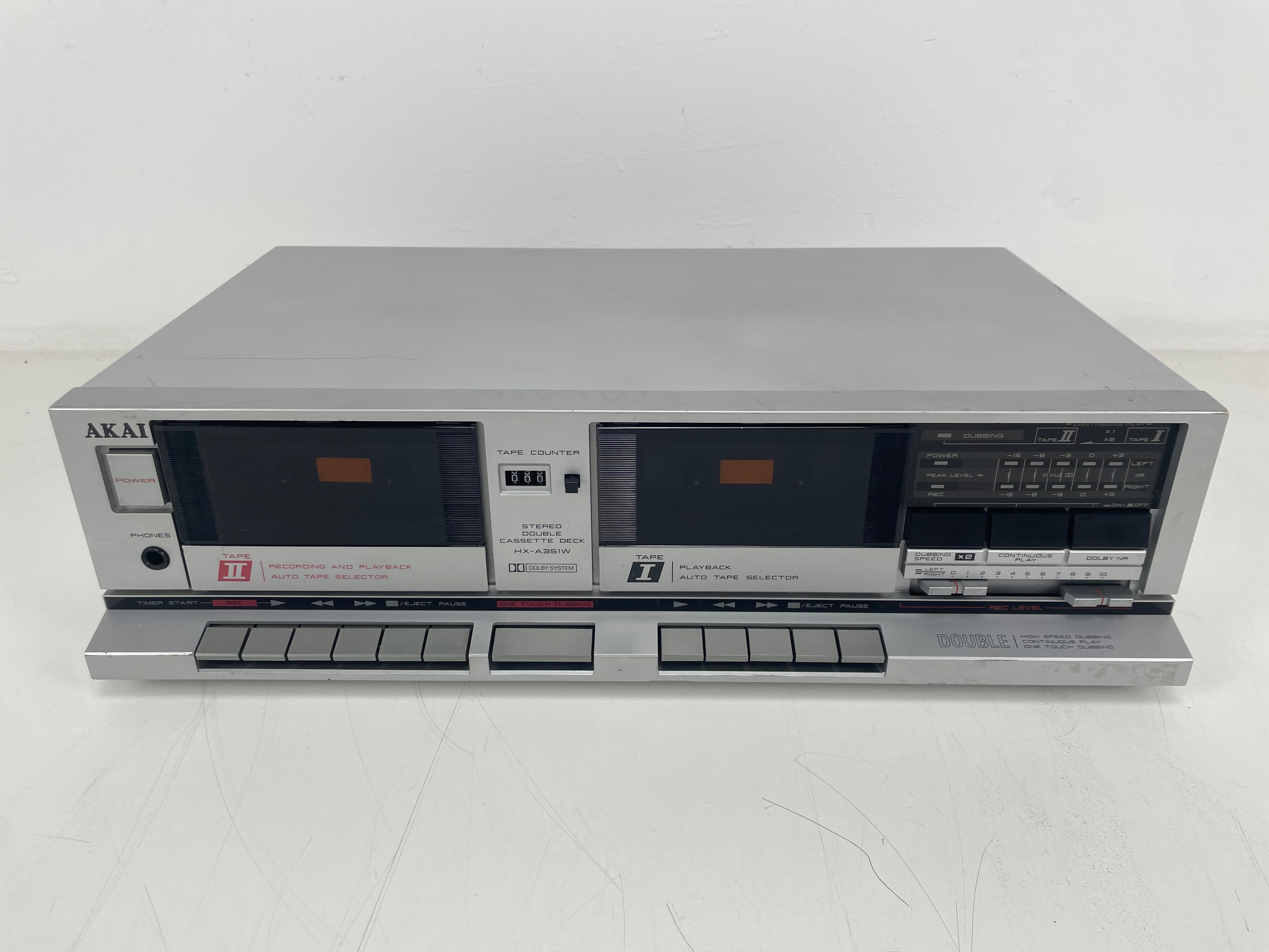 Akai - HX-A351W - Double Cassete Deck - New Belts