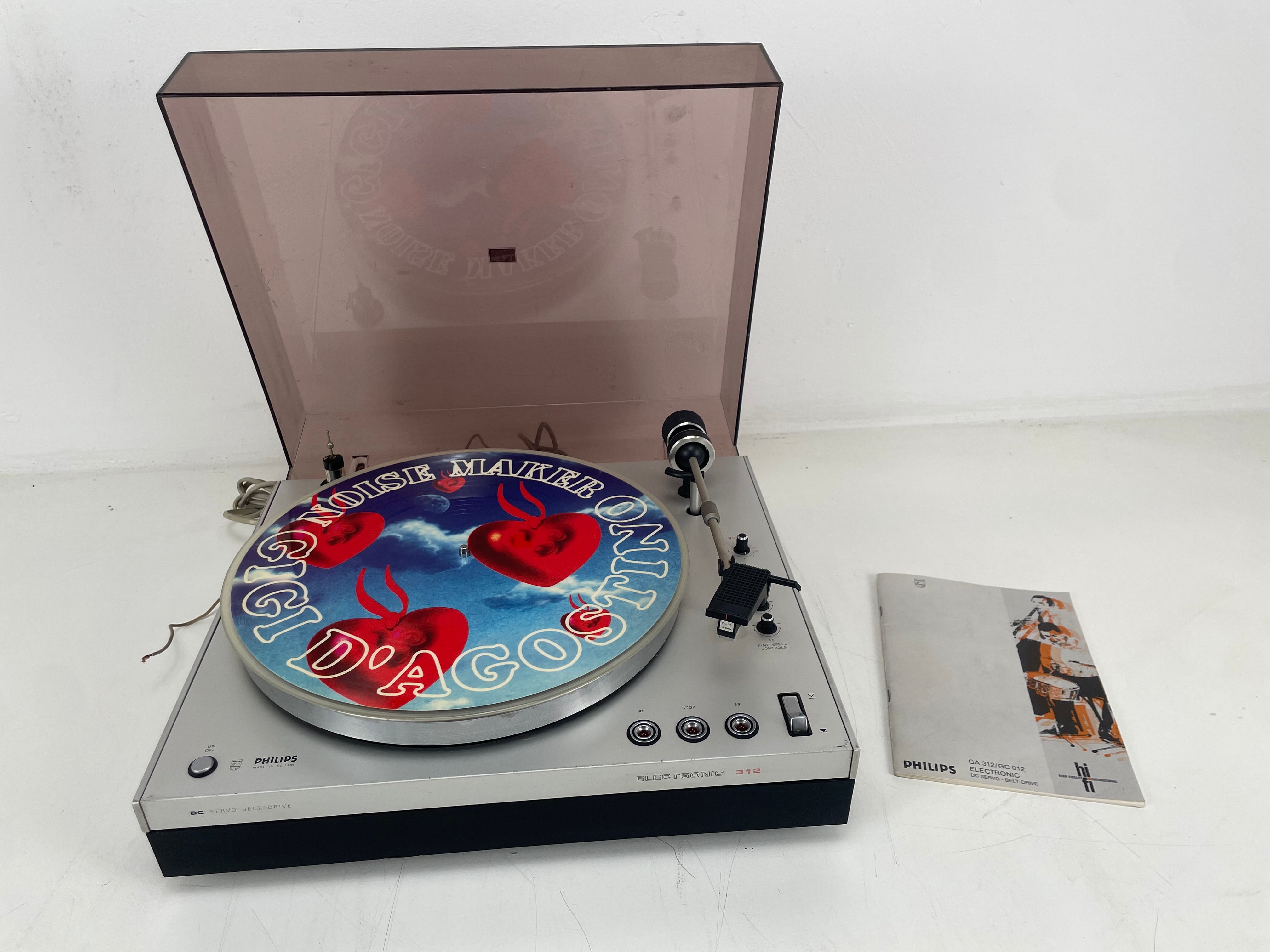 Philips - GA312 - Turntable - New Belt & Stylus - W/ Manual