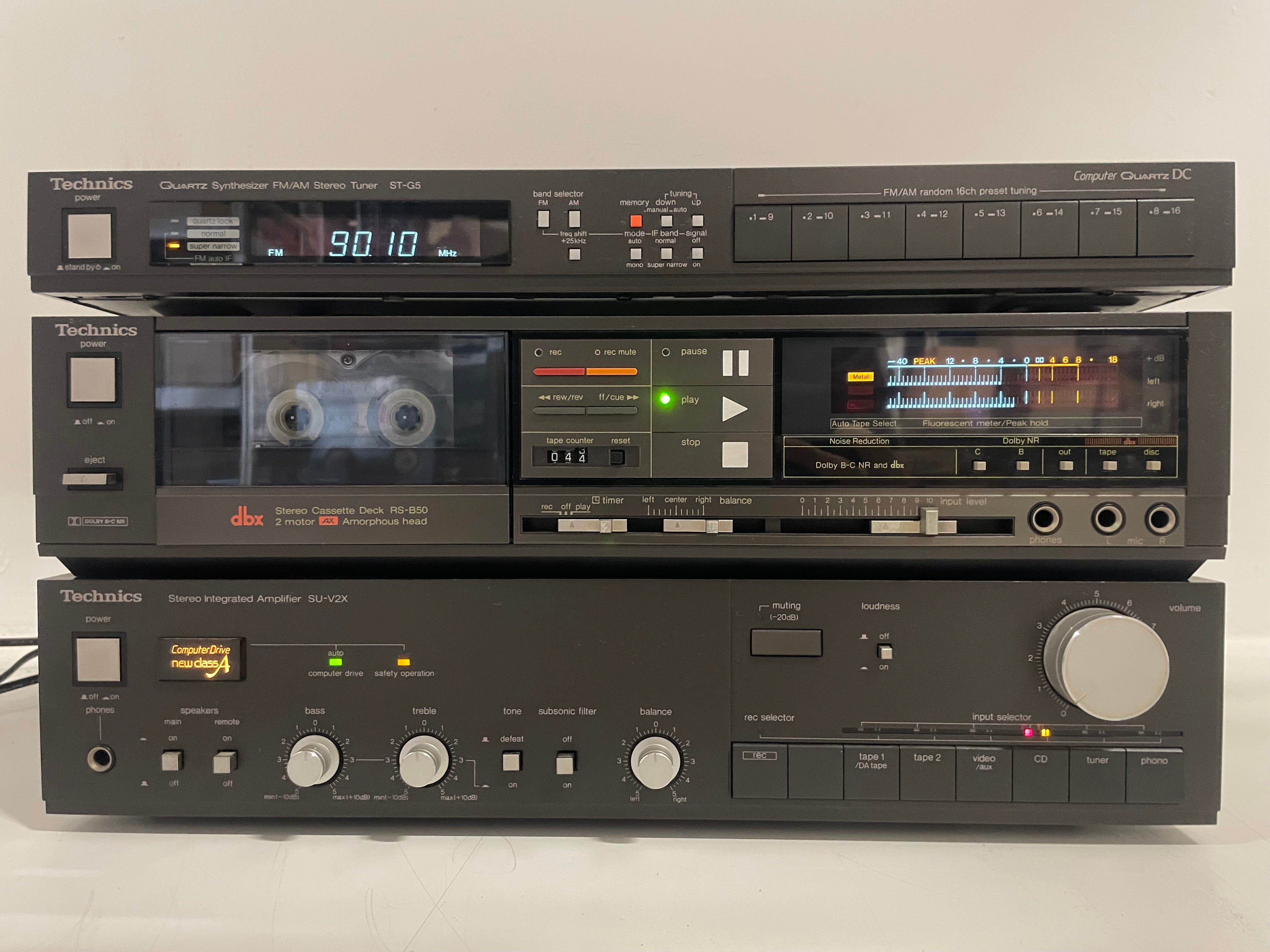 Technics - SU-V2X/RS-B50/ST-G5 - FM/AM Tuner, Stereo Cassette Deck, Stereo Integrated Amplifier