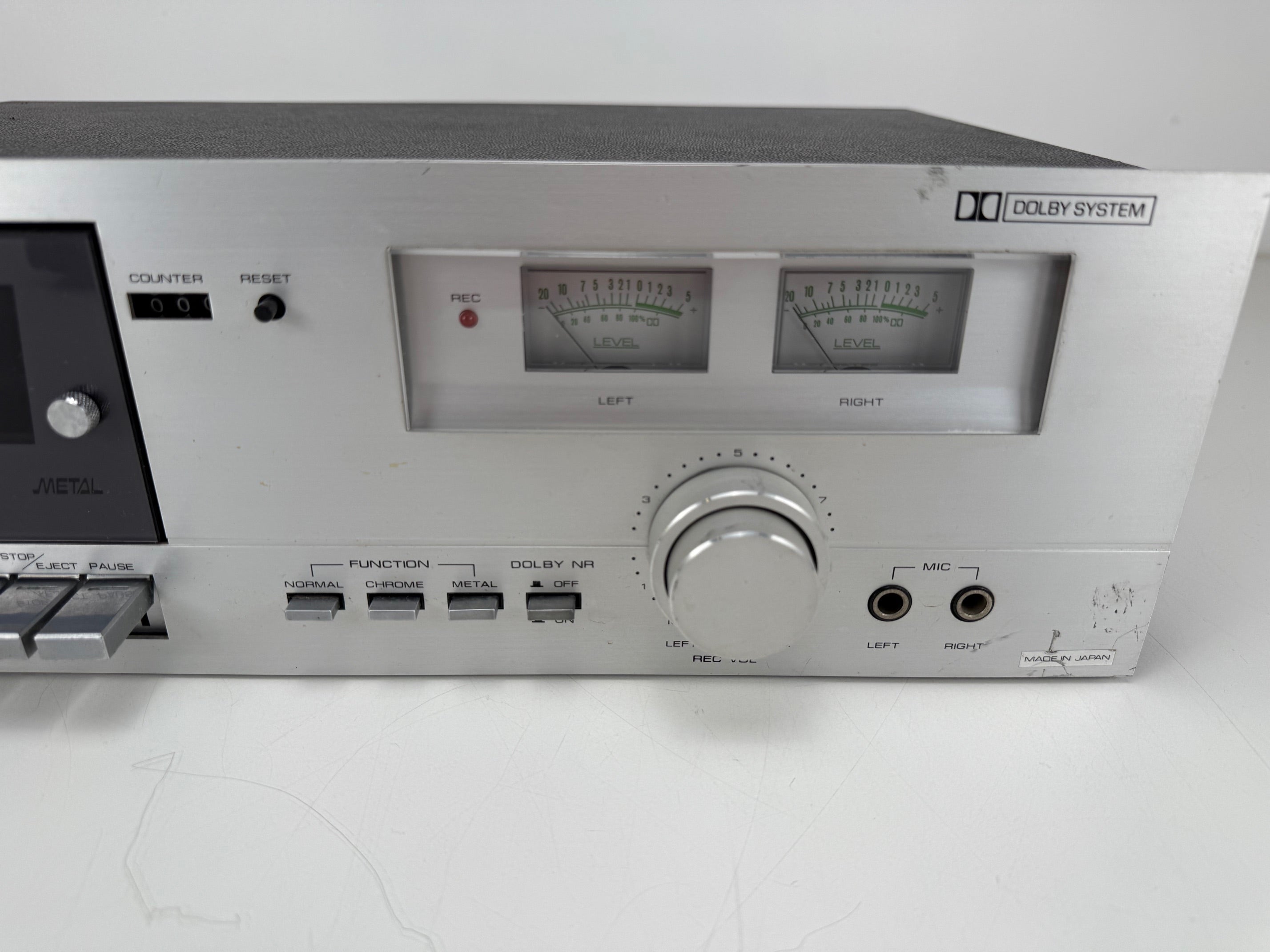 Tensai TFL-809 stereo cassettedeck - Mooi ogend deck met VU-meters