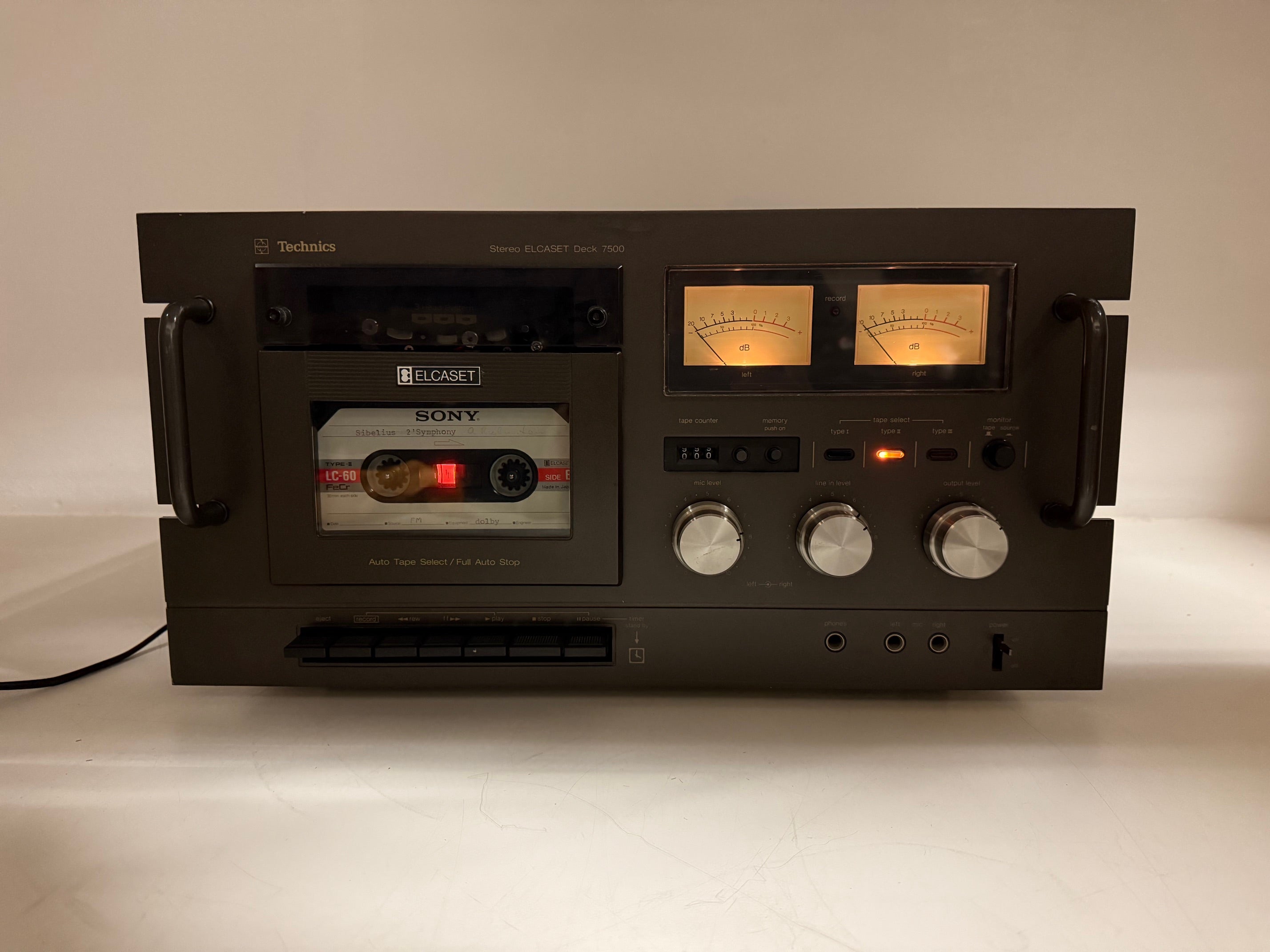 Technics RS-7500US 3-Head Stereo Elcaset Tape Deck - Serviced/Calibrated