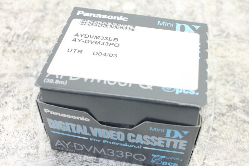 Panasonic Lot of 5 miniDV tapes AY-DVM33PQ NEW/SEALED