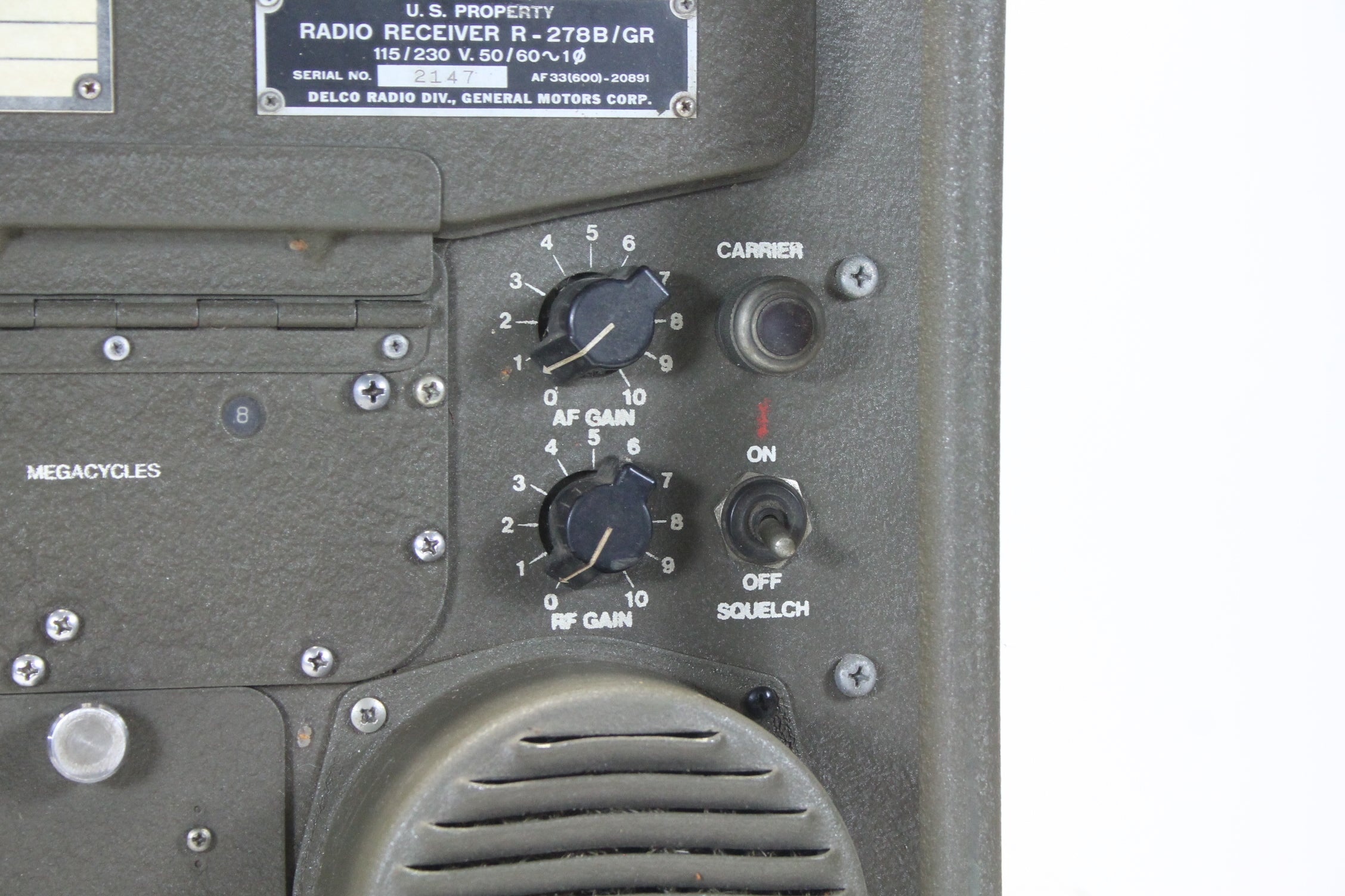 Collins Radio Company US Army R-278B/GR Airport Radio Receiver