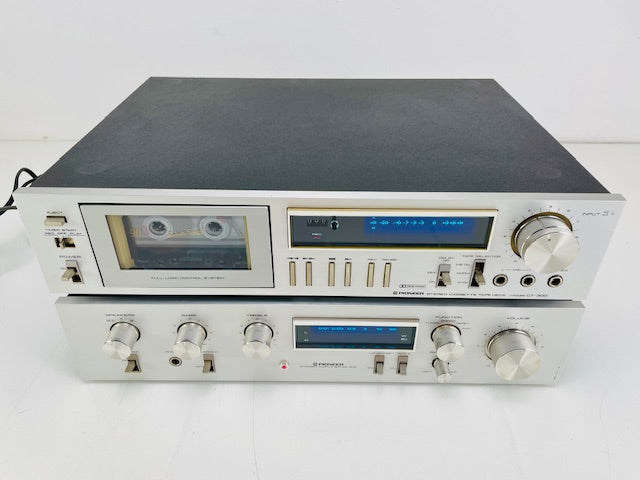 Pioneer CT-300 Cassette Deck + SA-510 Stereo Amplifier - Blue line series