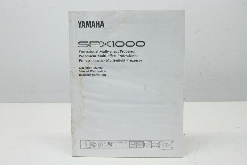 Gebruikershandleiding Yamaha SPX1000, programmatabel en modusboekje.