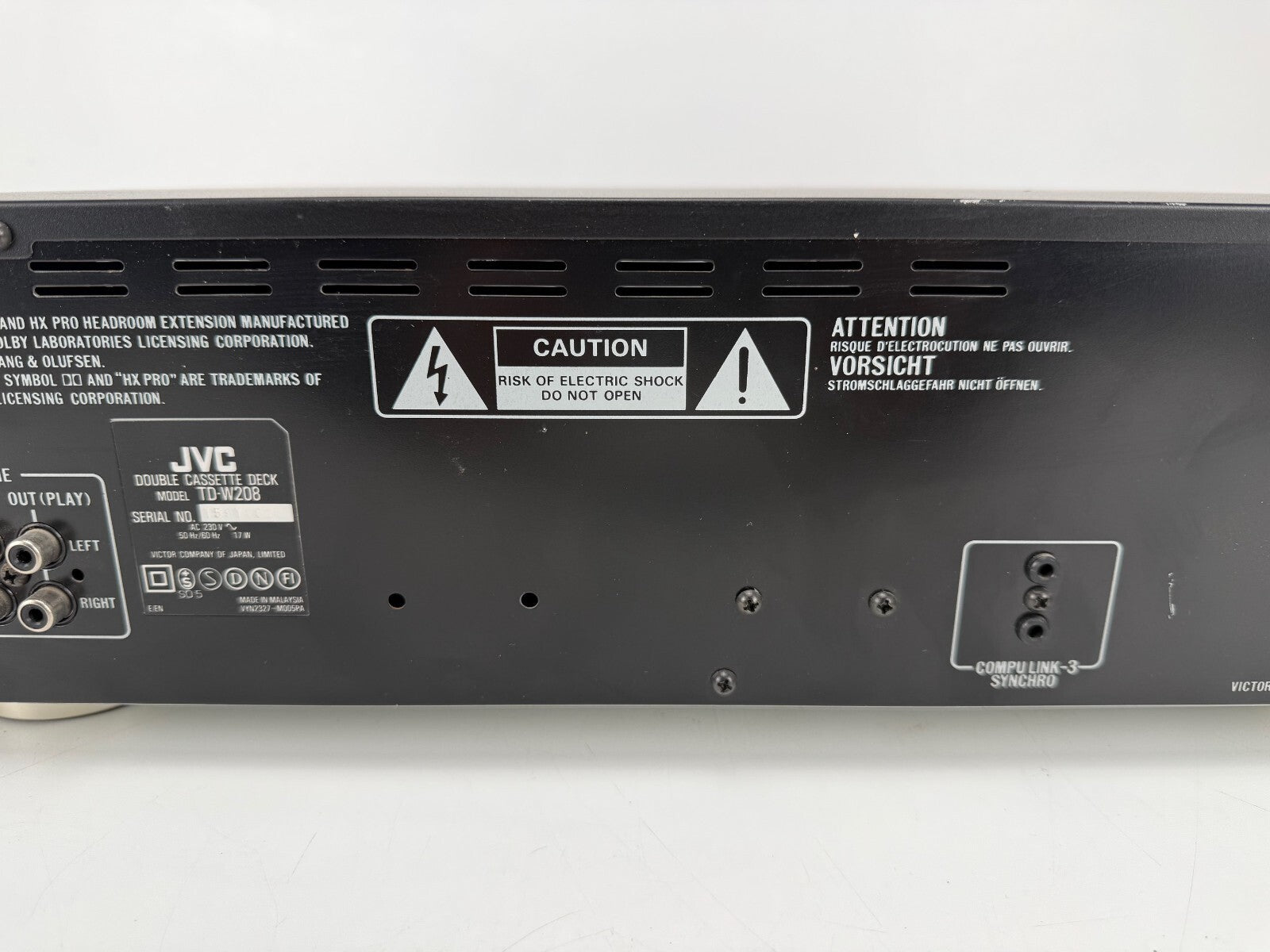 JVC TD-W208 Double Cassette Deck