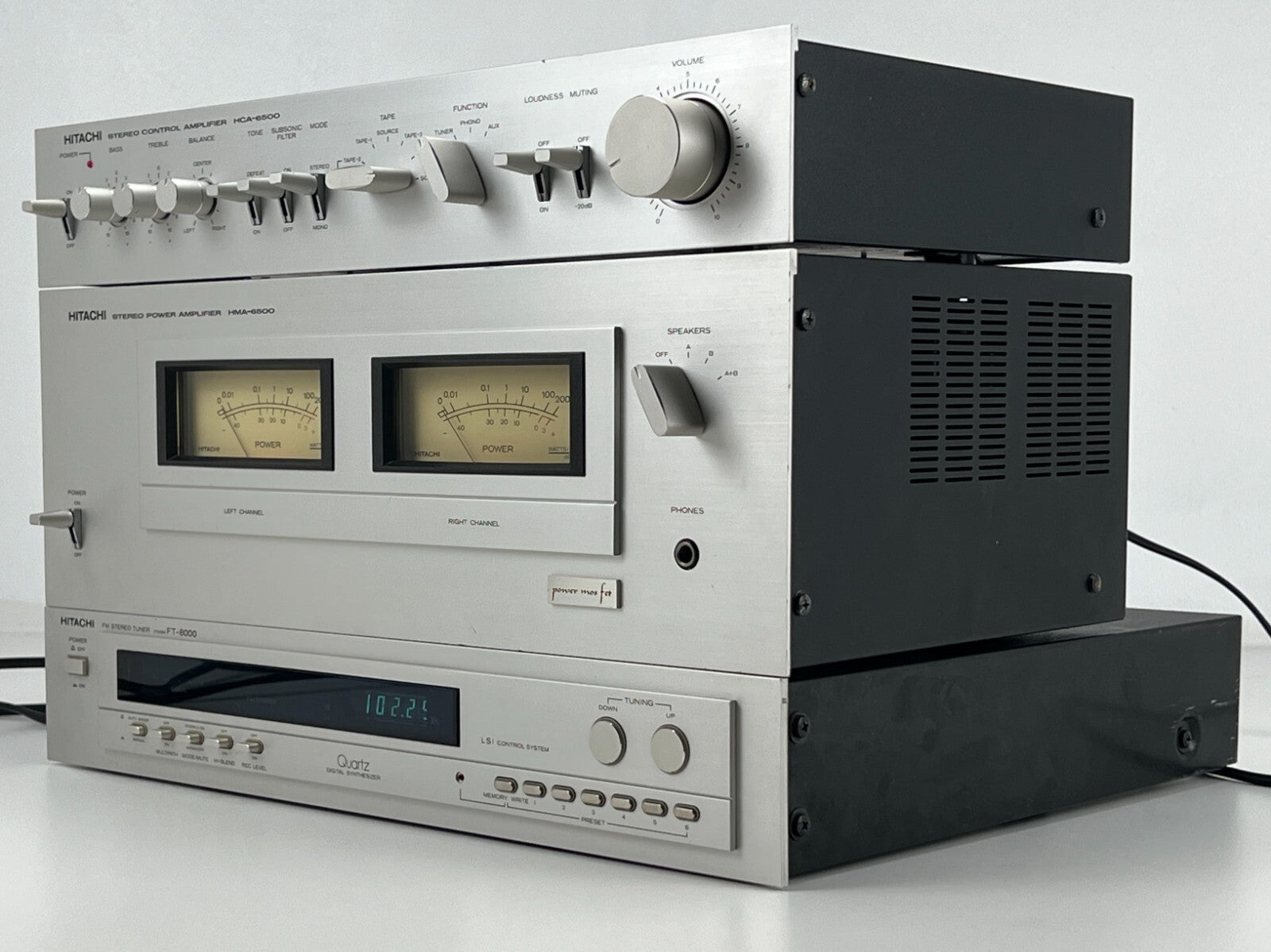 Hitachi HCA-6500 voorversterker - HMA-6500 eindversterker - FT-8000 tuner