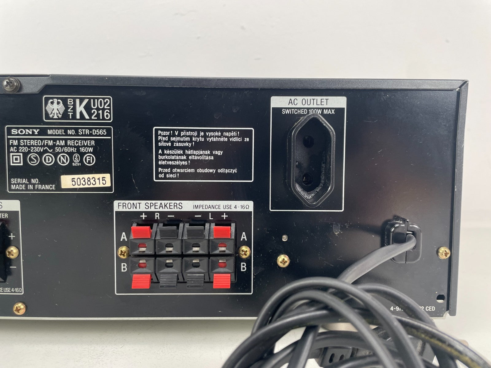 Sony STR-D565 FM Receiver – Stereo FM/AM Receiver