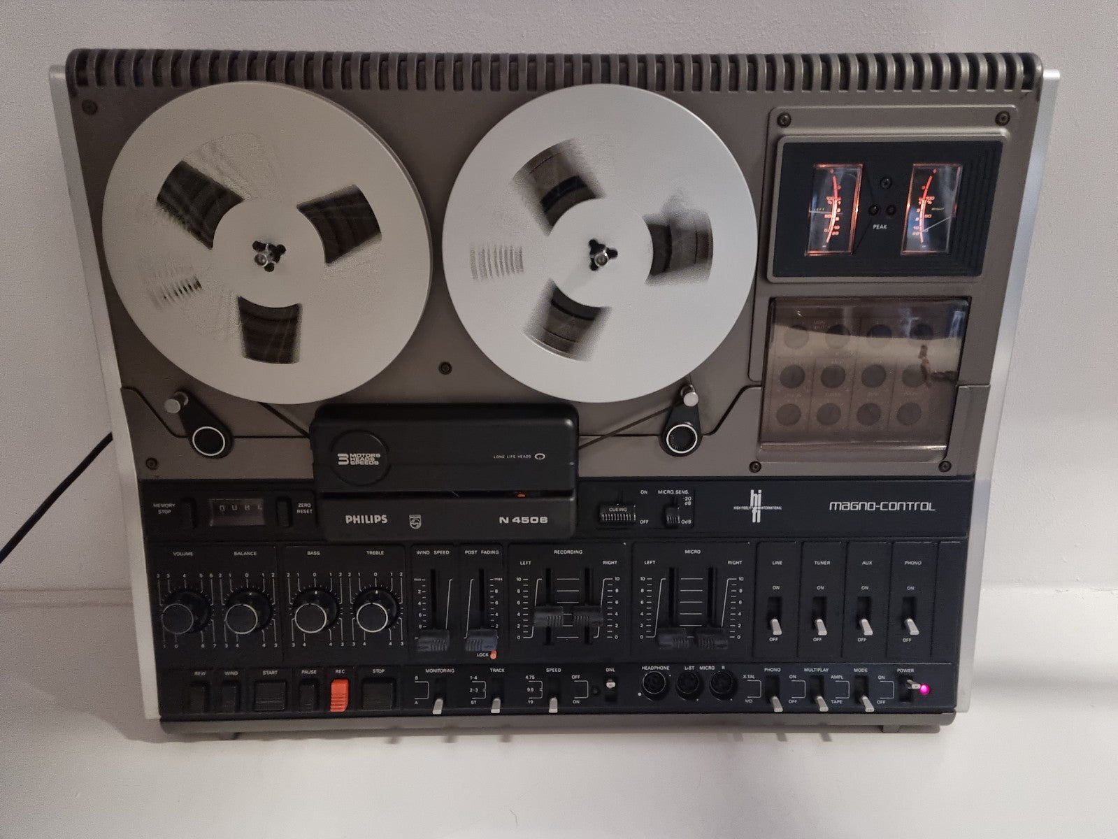 Philips N4506 - Stereo Tape Deck - With Dust Cover - Serviced/New belts