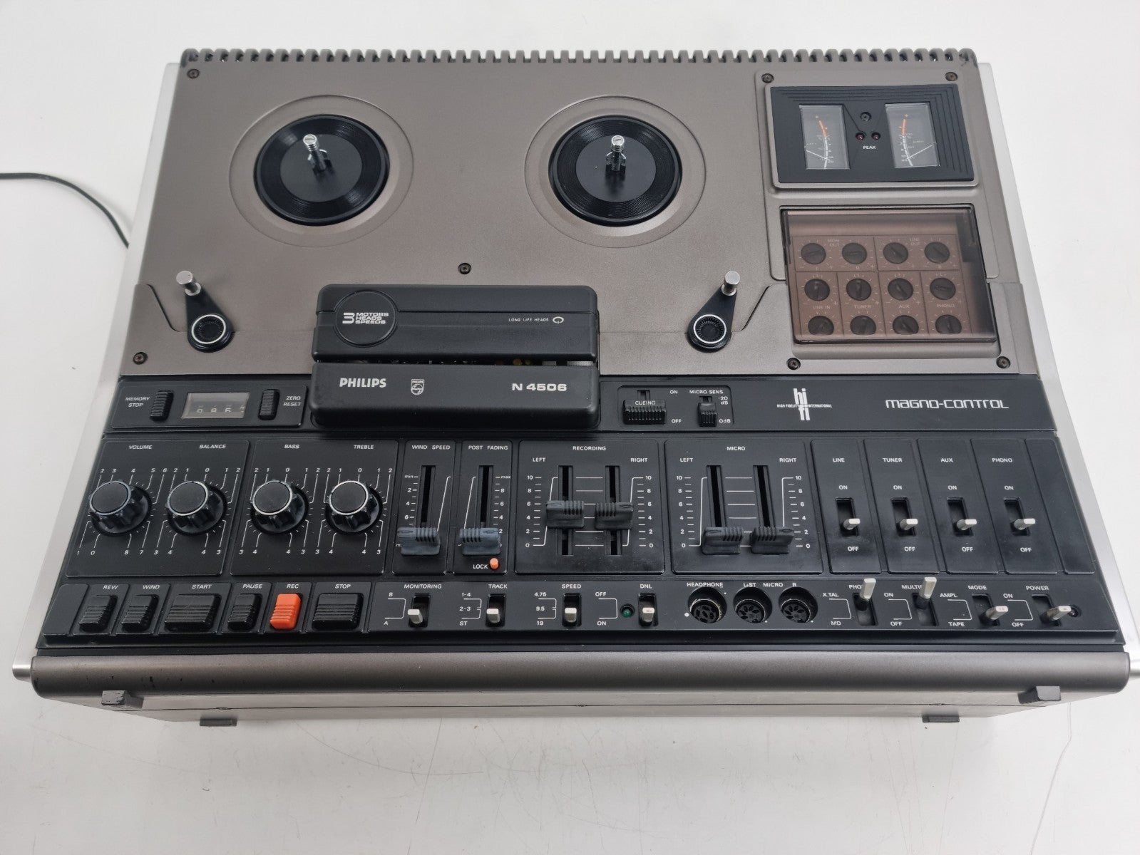 Philips N4506 - Stereo Tape Deck - With Dust Cover - Serviced/New belts