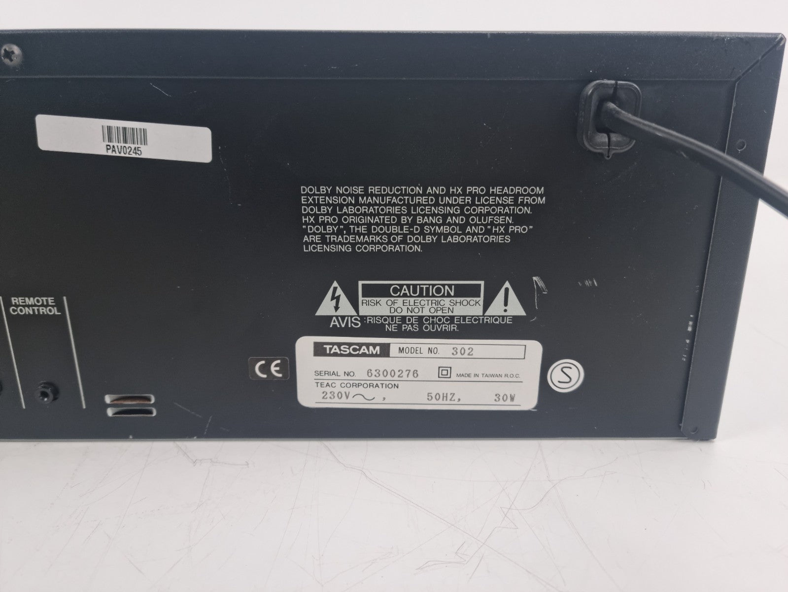 Tascam 302 Double Cassette Deck - With 19 inch Rack Mount