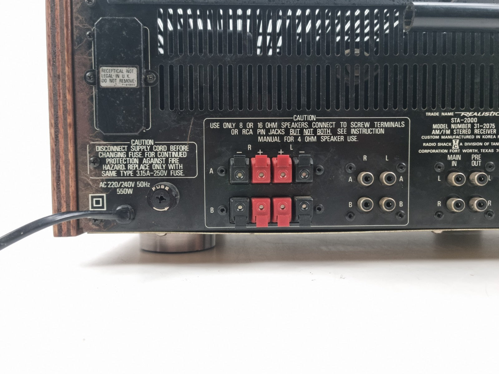 Realistic STA-2000 - Stereo Receiver - Fully Serviced - New side pannels