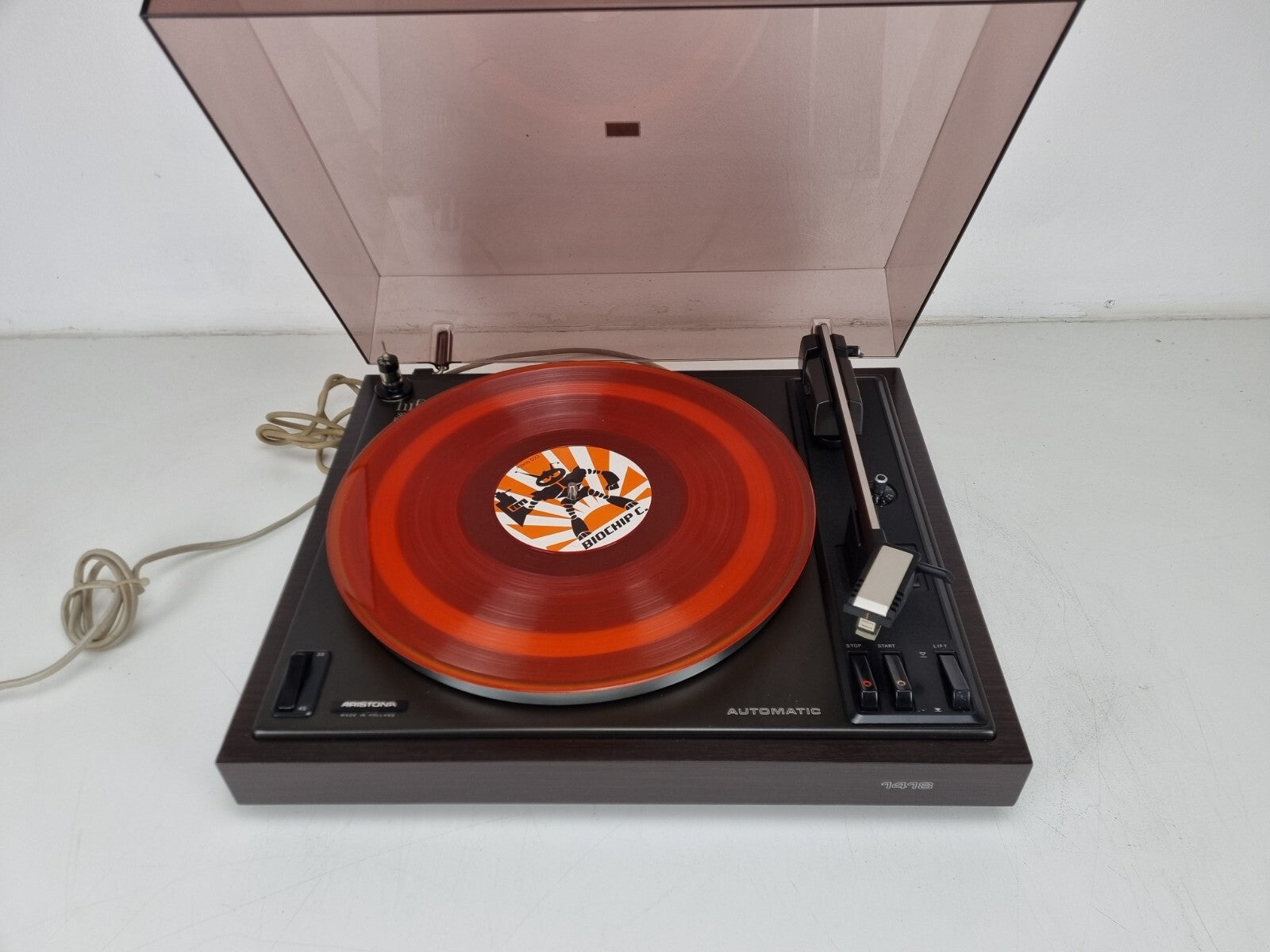 Aristona 1418 Automatic Turntable - Cleaned - New belts - Whit PHILIPS 400