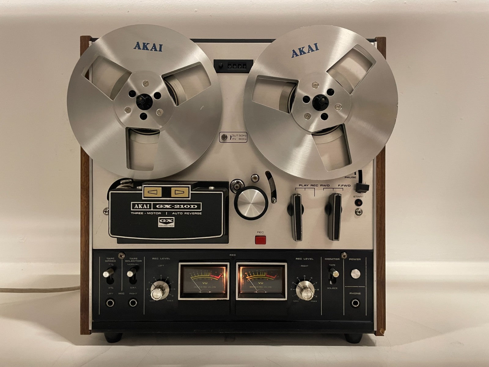 Akai GX-210D autoreverse - Bandrecorder - GX glazen koppen - 1/4''