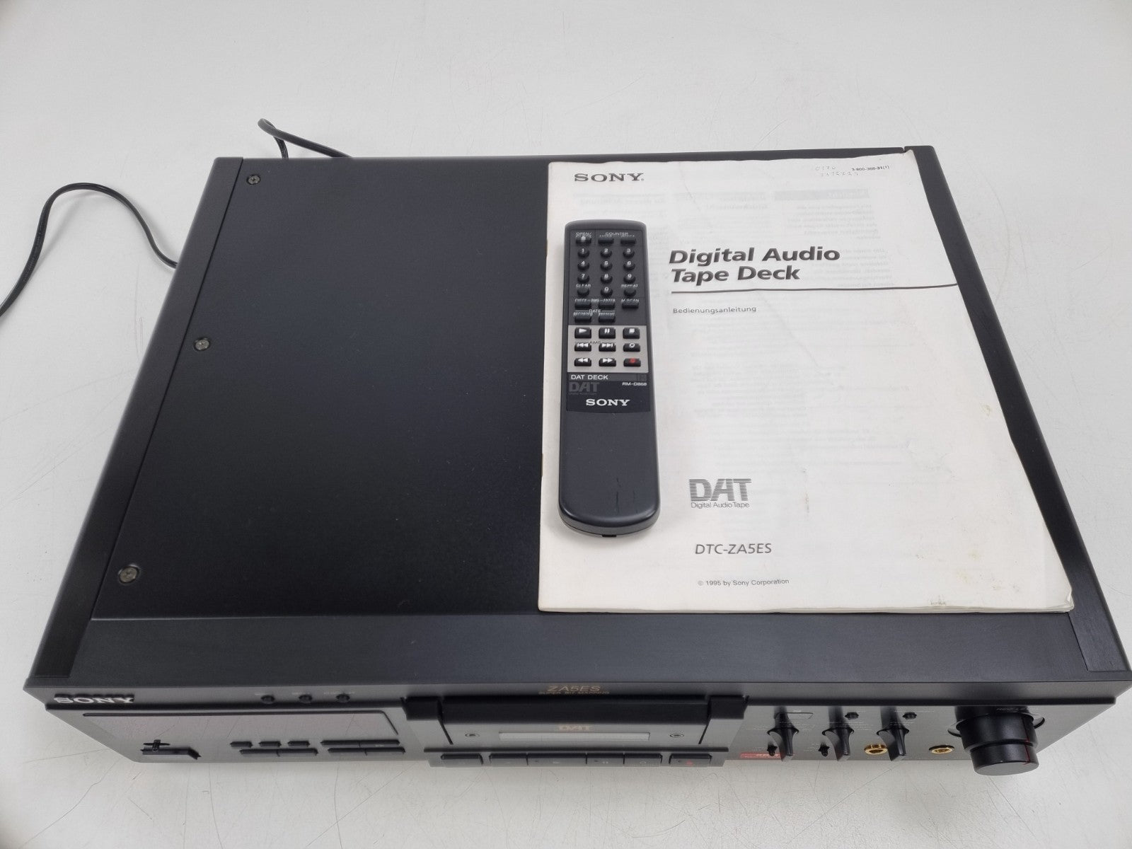 Sony DTC-ZA5ES  Digital Audio Tape Deck - Remote Control - Manual - 1st owner