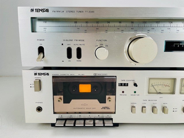 Tensai (Akai) TT-3345 AM/FM  Tuner + TFL 810T Cassette Deck + TA2330 Amplifier