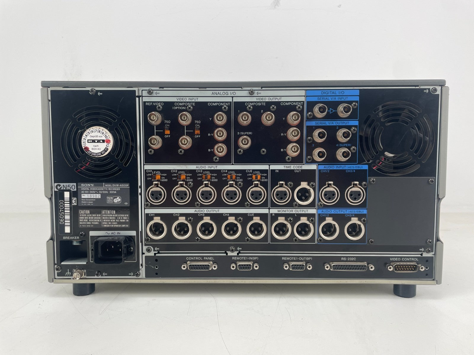 Sony DVW-A500P DigiBeta Video Recorder – Serviced/Recapped