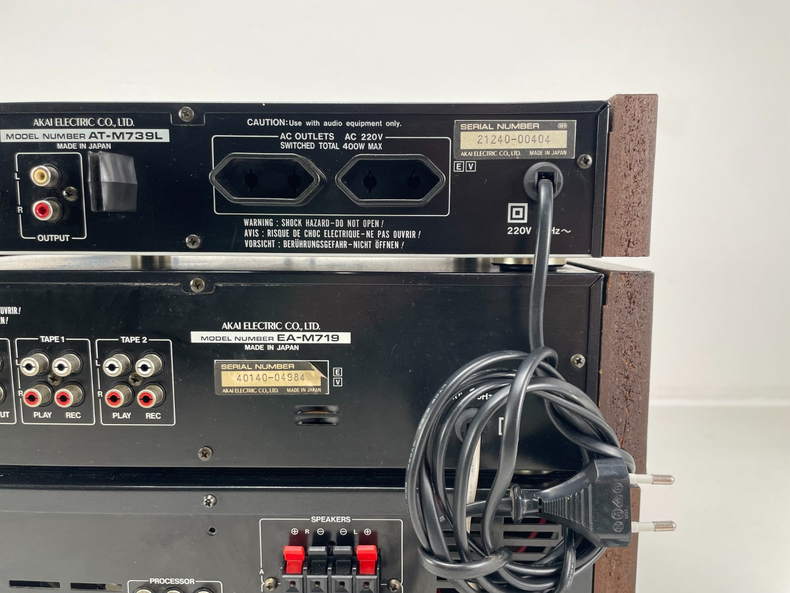 Akai AT-M739L Tuner + EA-M719 Equalizer + AM-M739 Amplifier -  Stereo Set