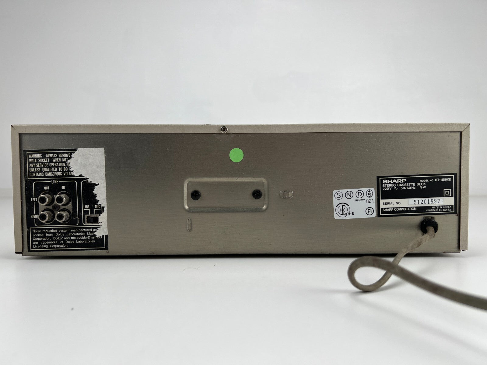 Sharp RT-115 - Cassette Deck