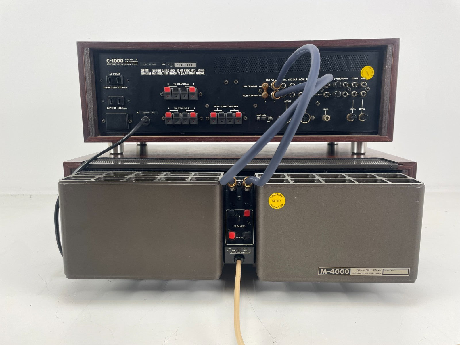 Luxman C-1000 Preamplifier + M-4000 Power Amplifier  – 1st Owner  Boxes & Manual