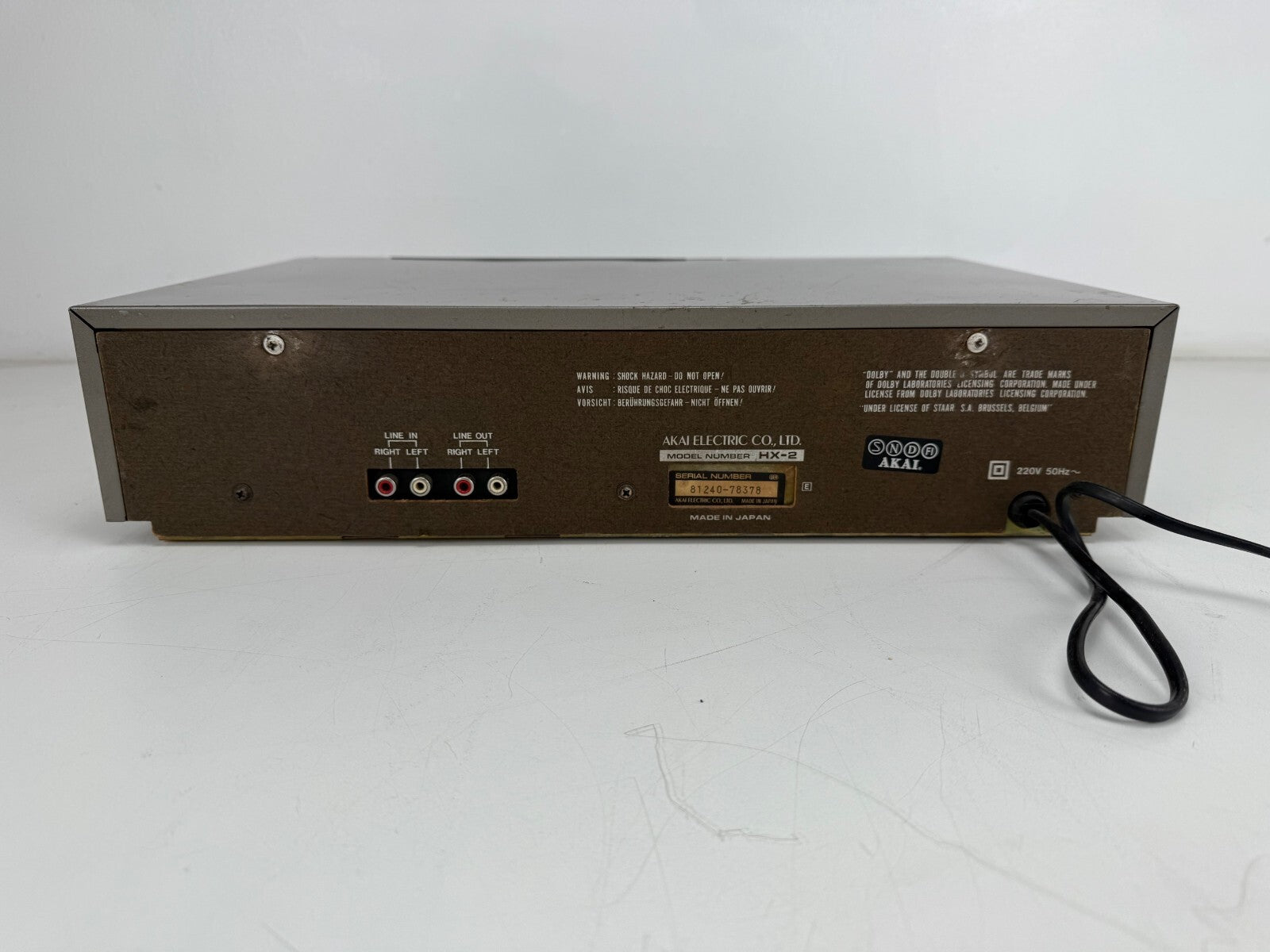 Akai Model HX - 2 Stereo Cassette Deck