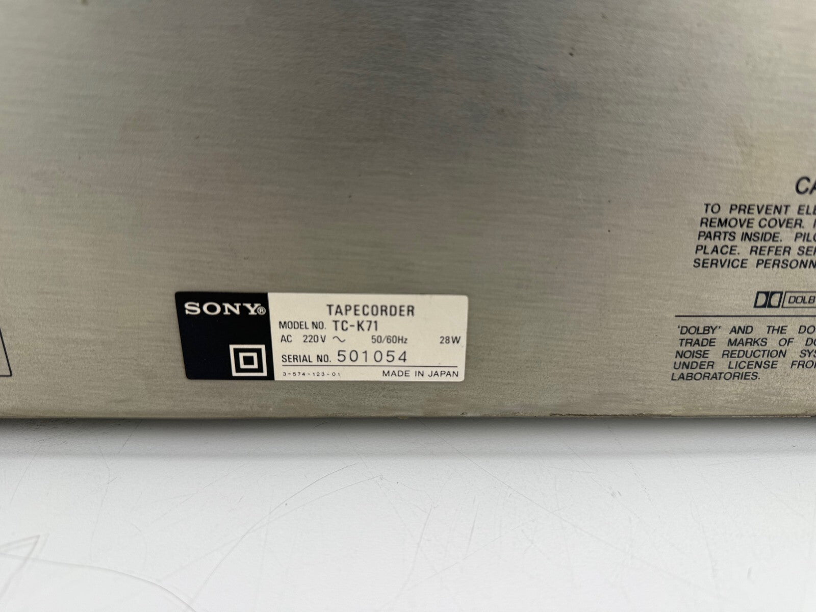 Sony TC - K71 Stereo 3 head Cassette Deck - New belts