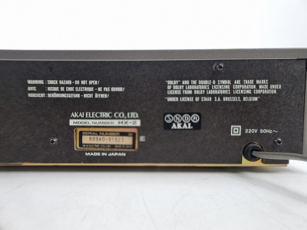 Akai HX -2  Stereo Cassette Deck - New Belts - In the original box