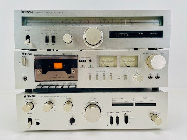 Tensai (Akai) TT-3345 AM/FM  Tuner + TFL 810T Cassette Deck + TA2330 Amplifier