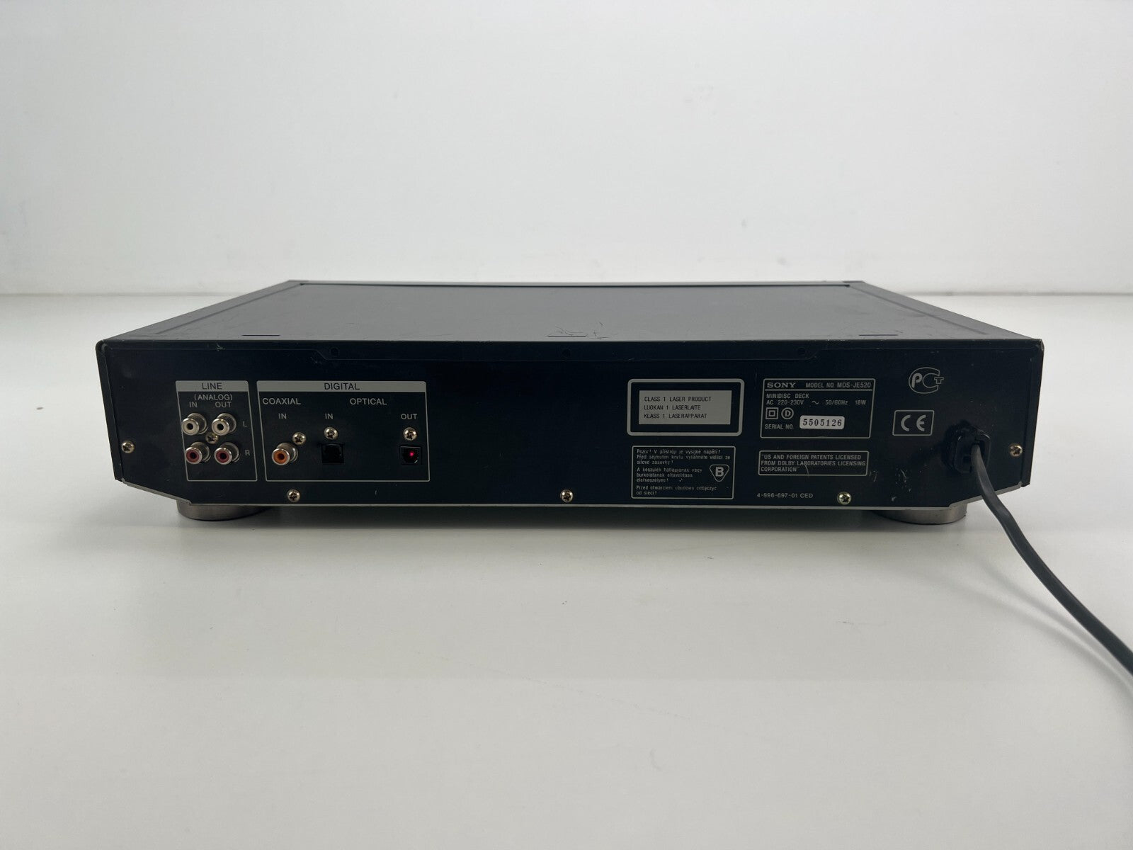 Sony MDS-JE520 - Mini Disc Deck