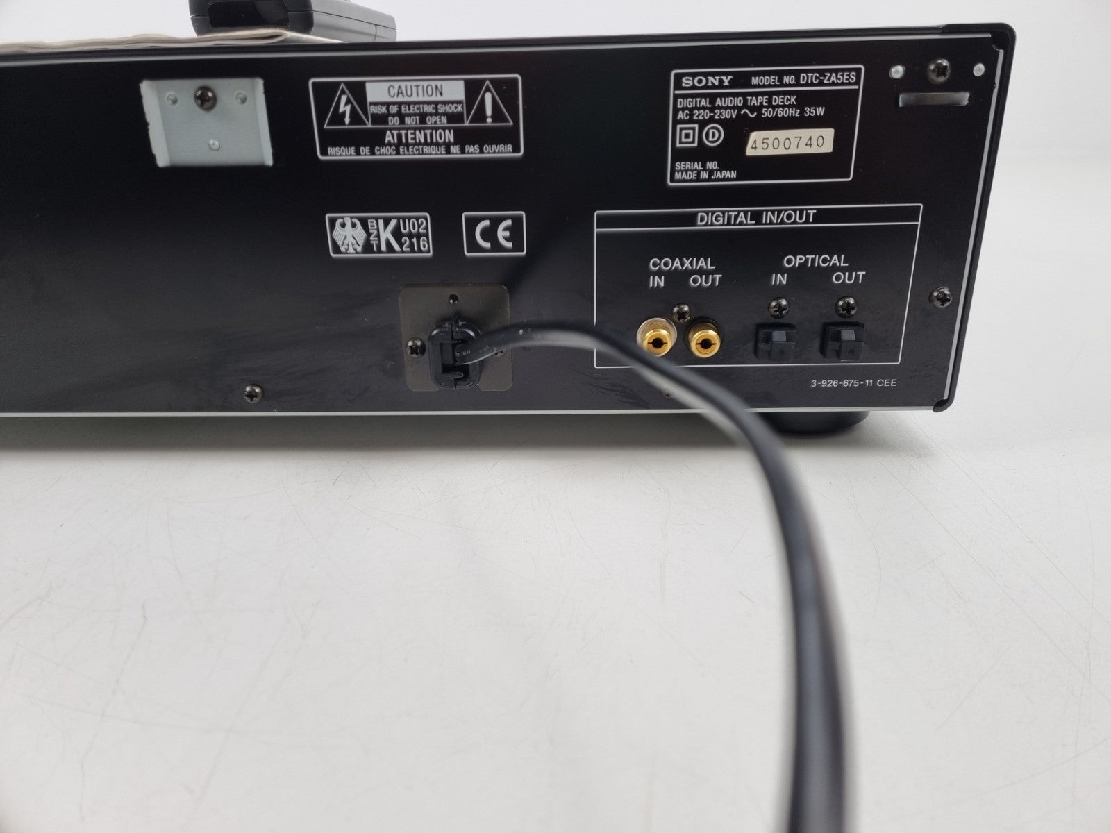 Sony DTC-ZA5ES  Digital Audio Tape Deck - Remote Control - Manual - 1st owner