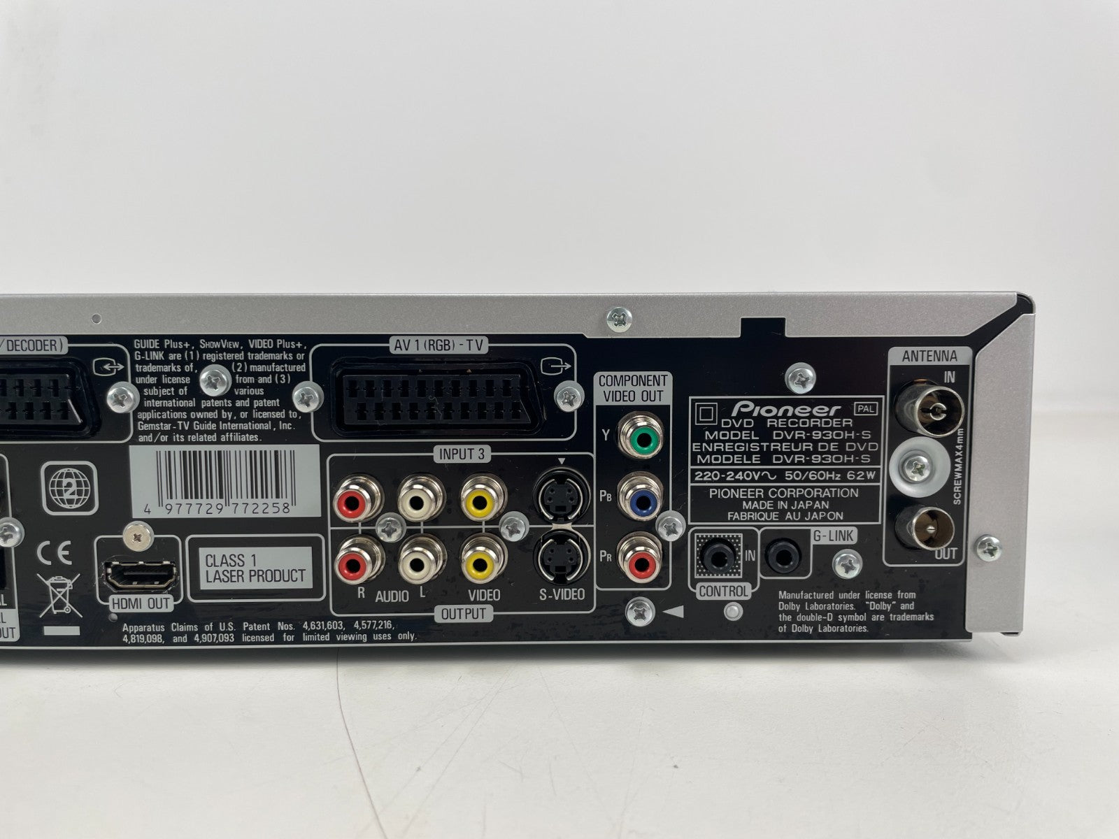 Pioneer DVR-930H-S DVD Recorder – 160GB HDD/DVD