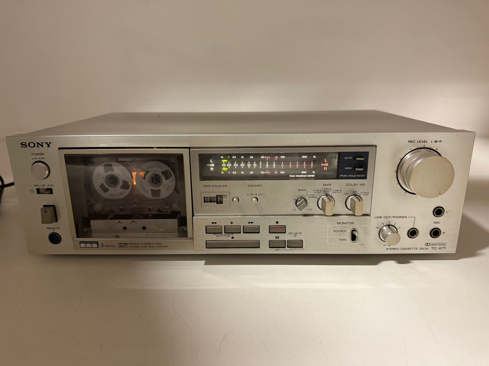 Sony TC - K71 Stereo 3 head Cassette Deck - New belts