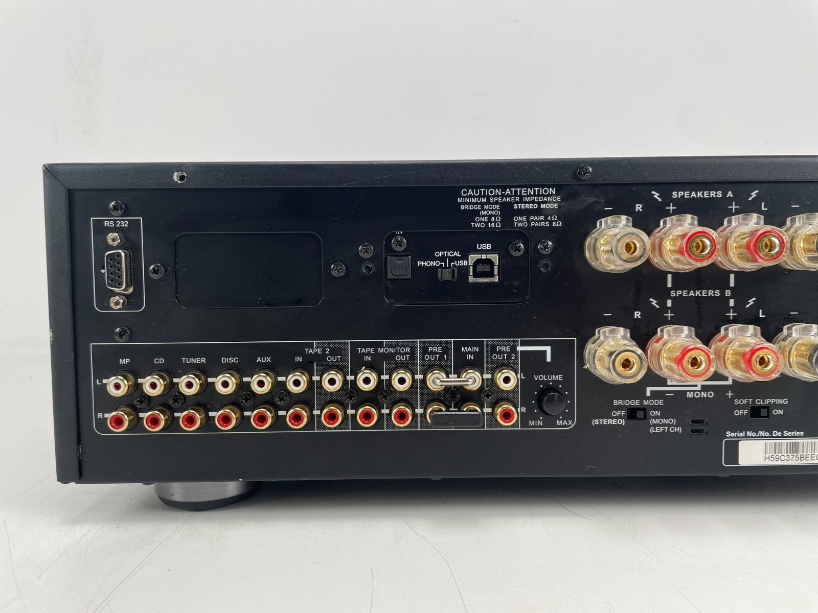 NAD - C375BEE Stereo Integrated Amplifier - 300W per channel - Serviced