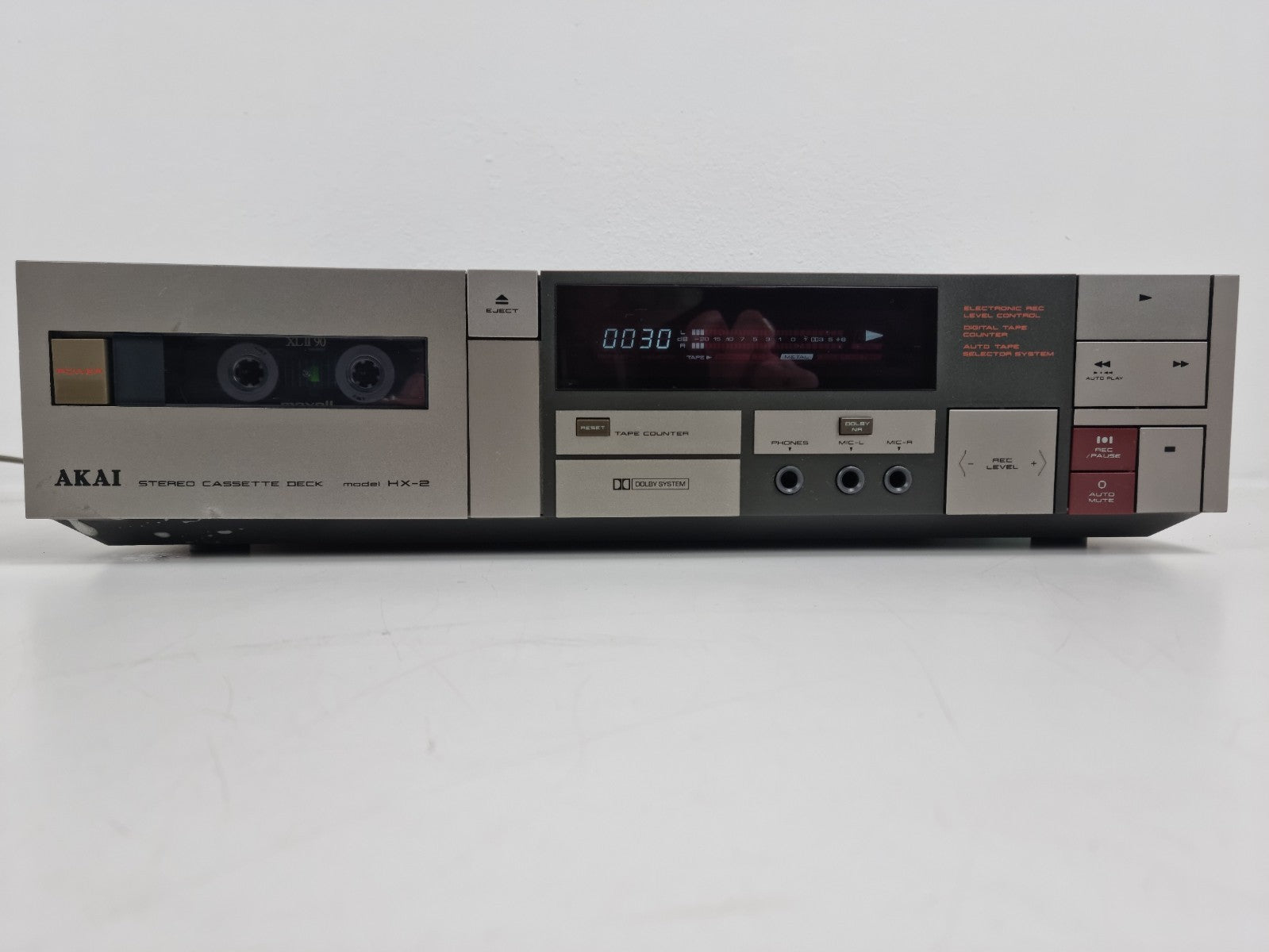 Akai HX -2  Stereo Cassette Deck - New Belts - In the original box