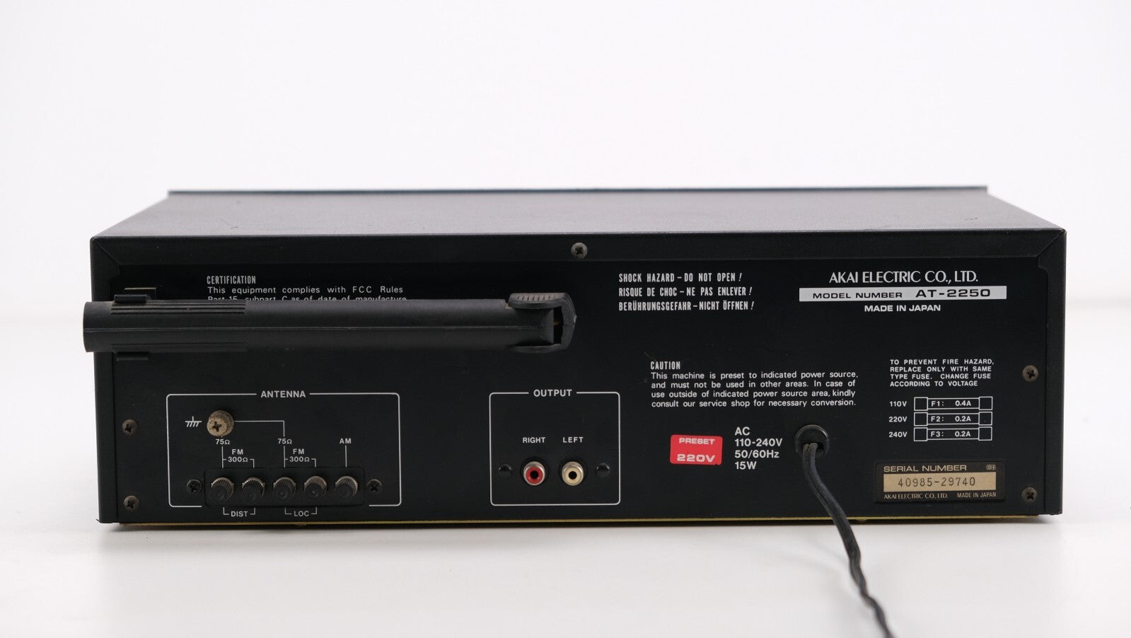 Akai AT-2250 - Tuner