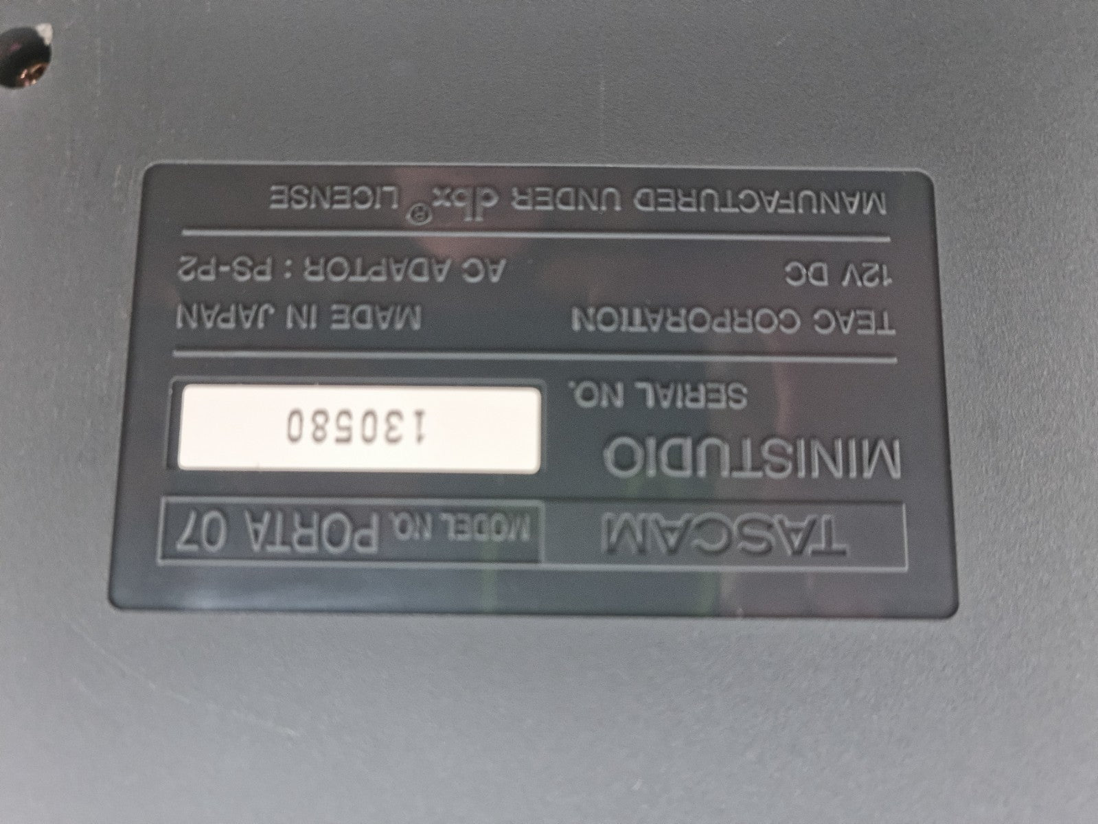 Tascam PORTA 07 Ministudio -In good condition with original instructions and PSU