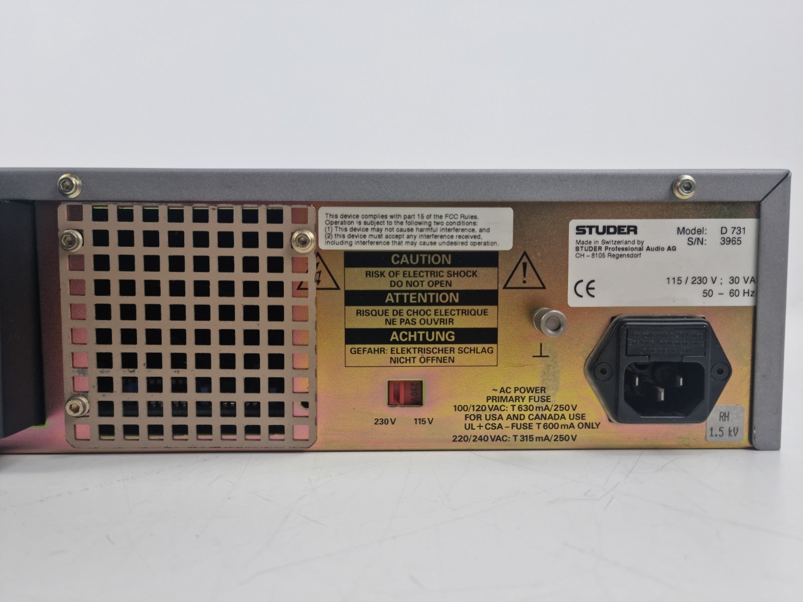 Studer D731 CD Player -  CDS Series - Professional broadcast quality!