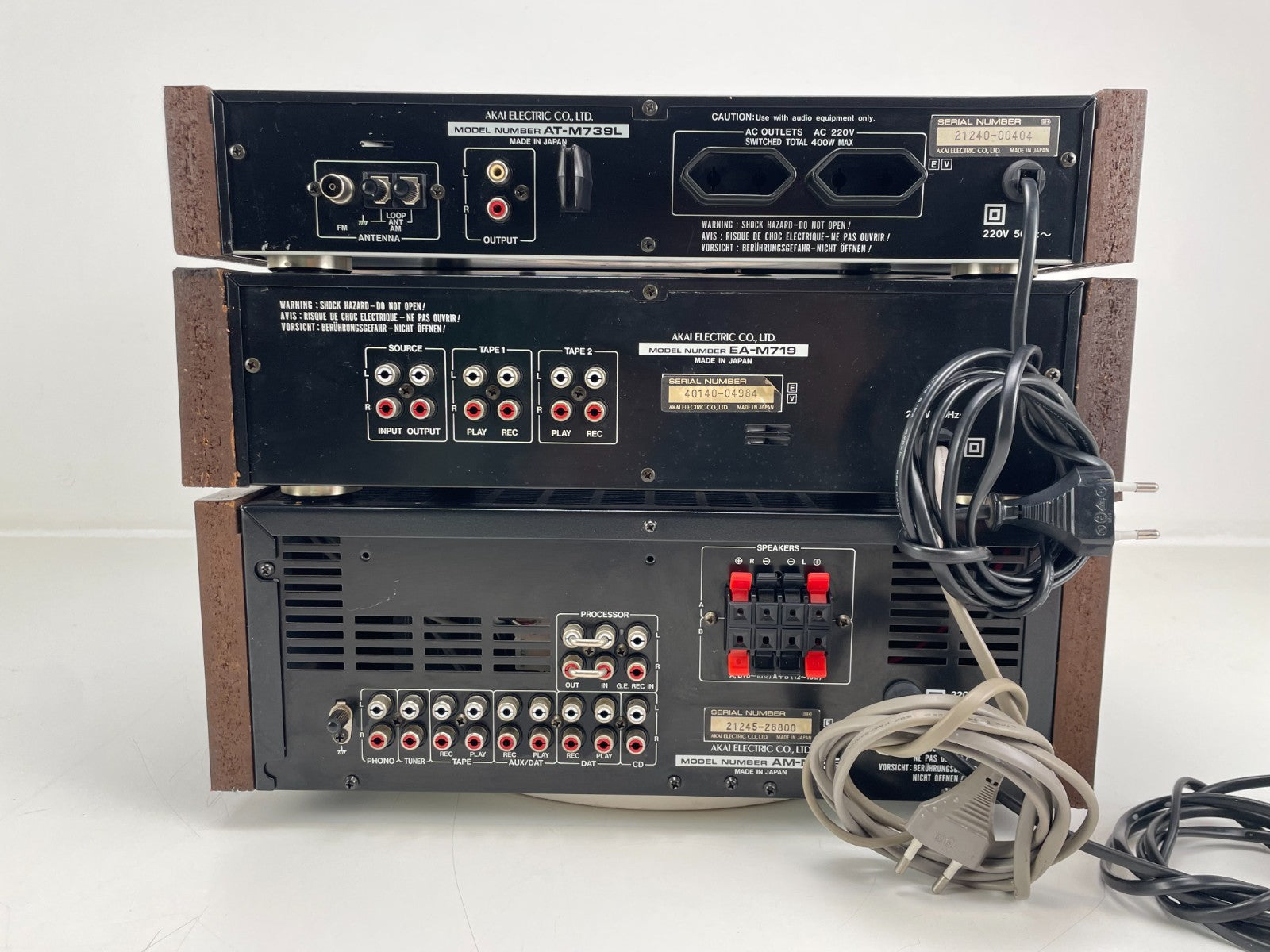 Akai AT-M739L Tuner + EA-M719 Equalizer + AM-M739 Amplifier -  Stereo Set