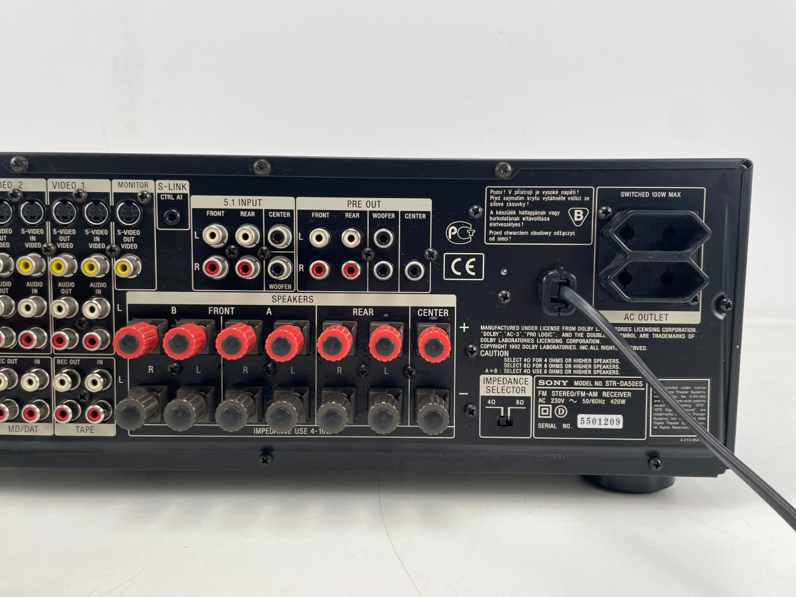 Sony STR-DA50ES Home Theater Receiver – High-End ES Series