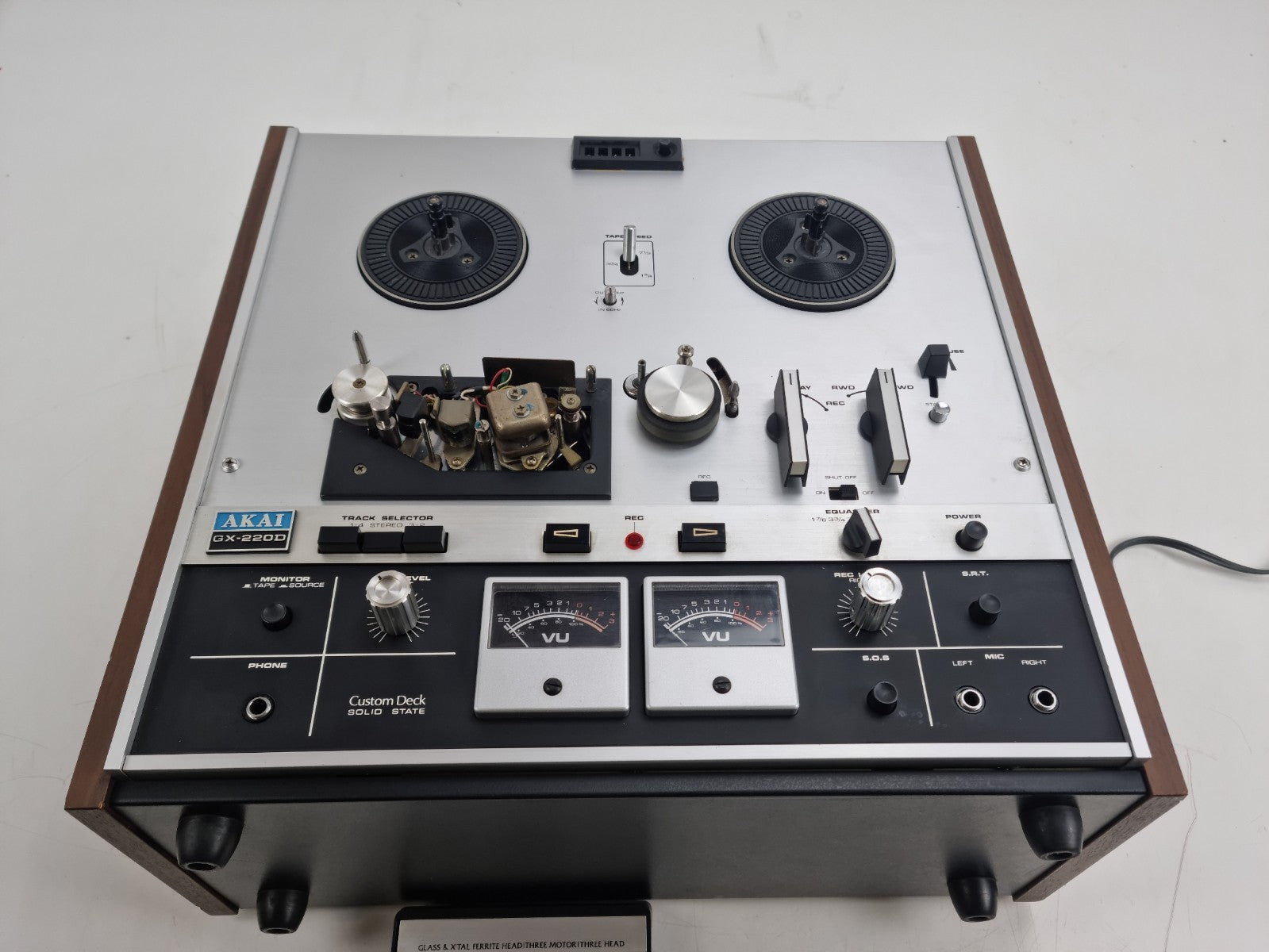 Akai GX 220D Stereo -4 track 2 Channel Tape Deck - Serviced/New transistors