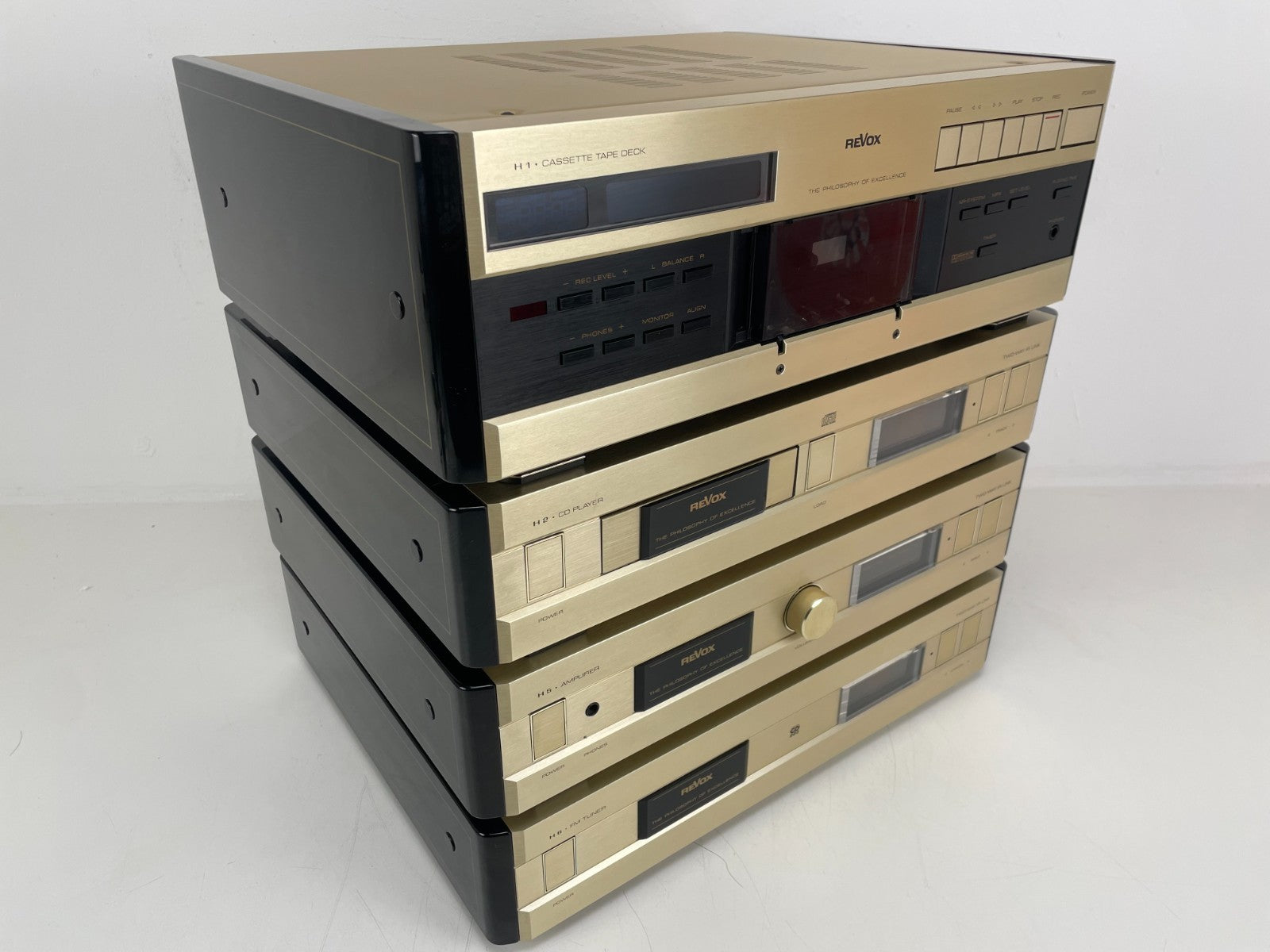 Revox H1 / H2 / H5 / H6 Set – Cassette + CD + Versterker + Tuner – Afstandsbediening/Handleidingen