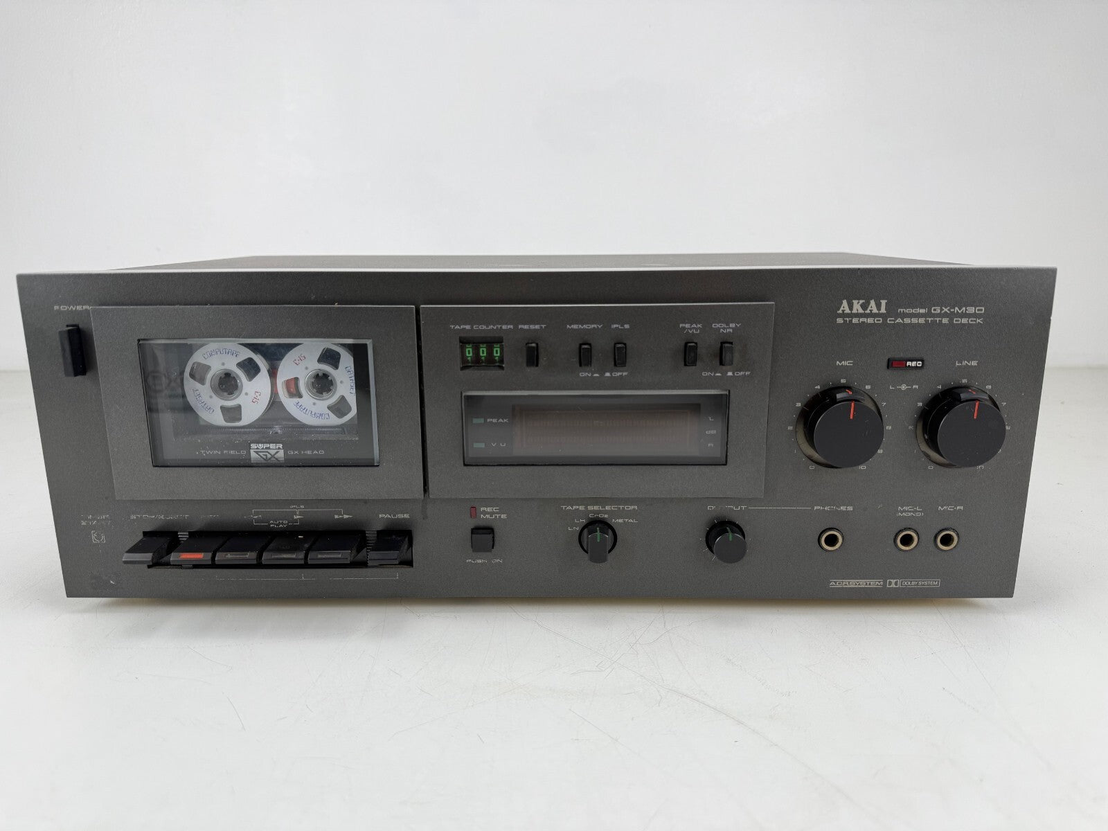 Akai GX-M30 2-Head Stereo Cassette Deck - Light serviced
