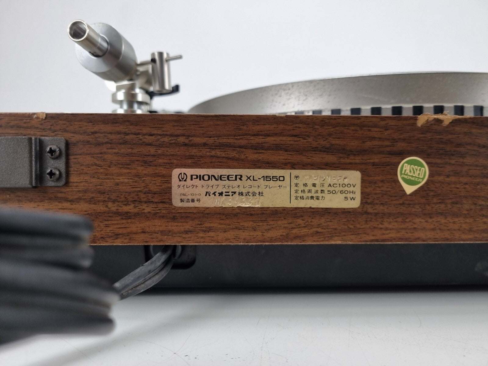 Pioneer Quartz PLL Turntable  model XL-1550 - Serviced - 110V!!